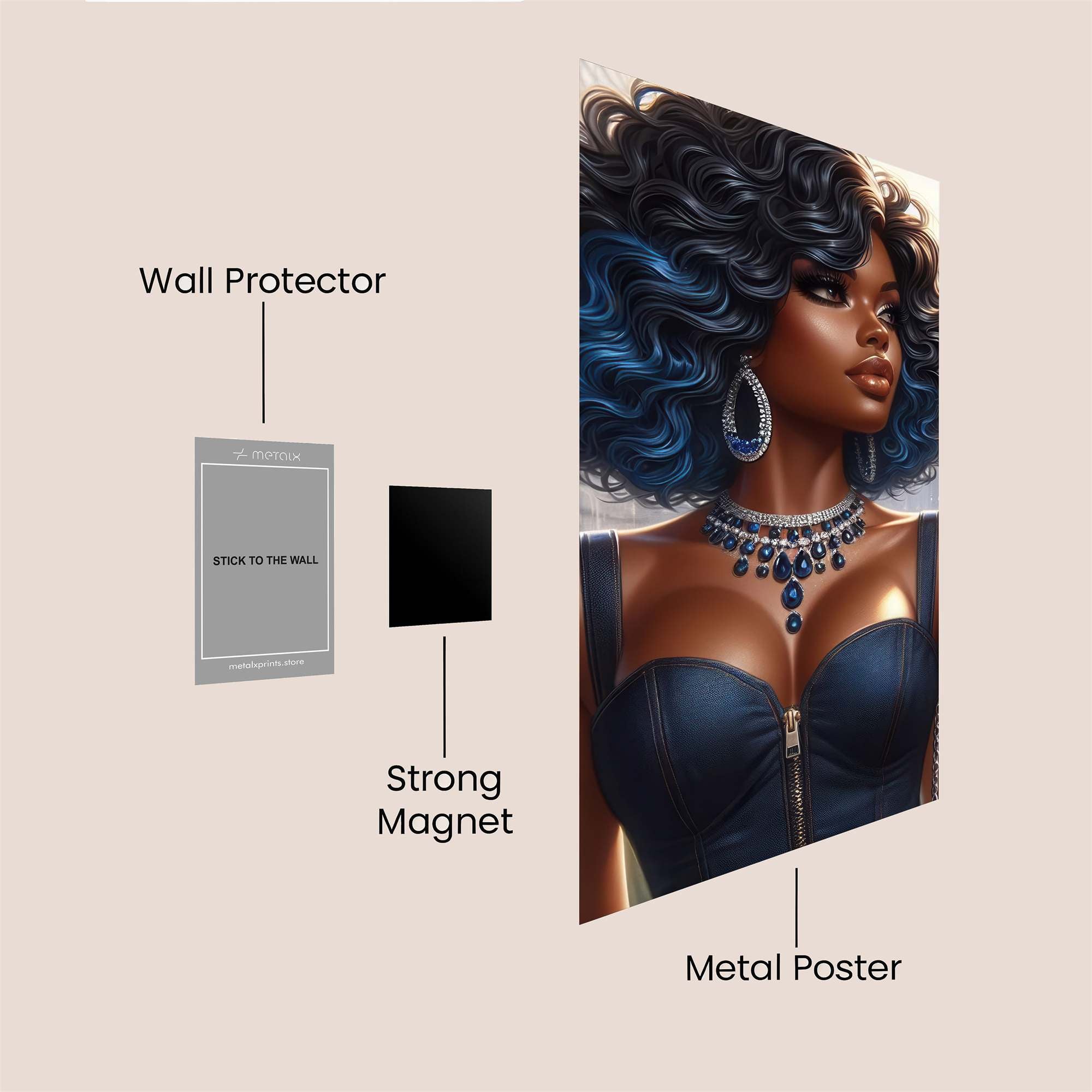 Sapphire Elegance Safe Wall Magnetic / M