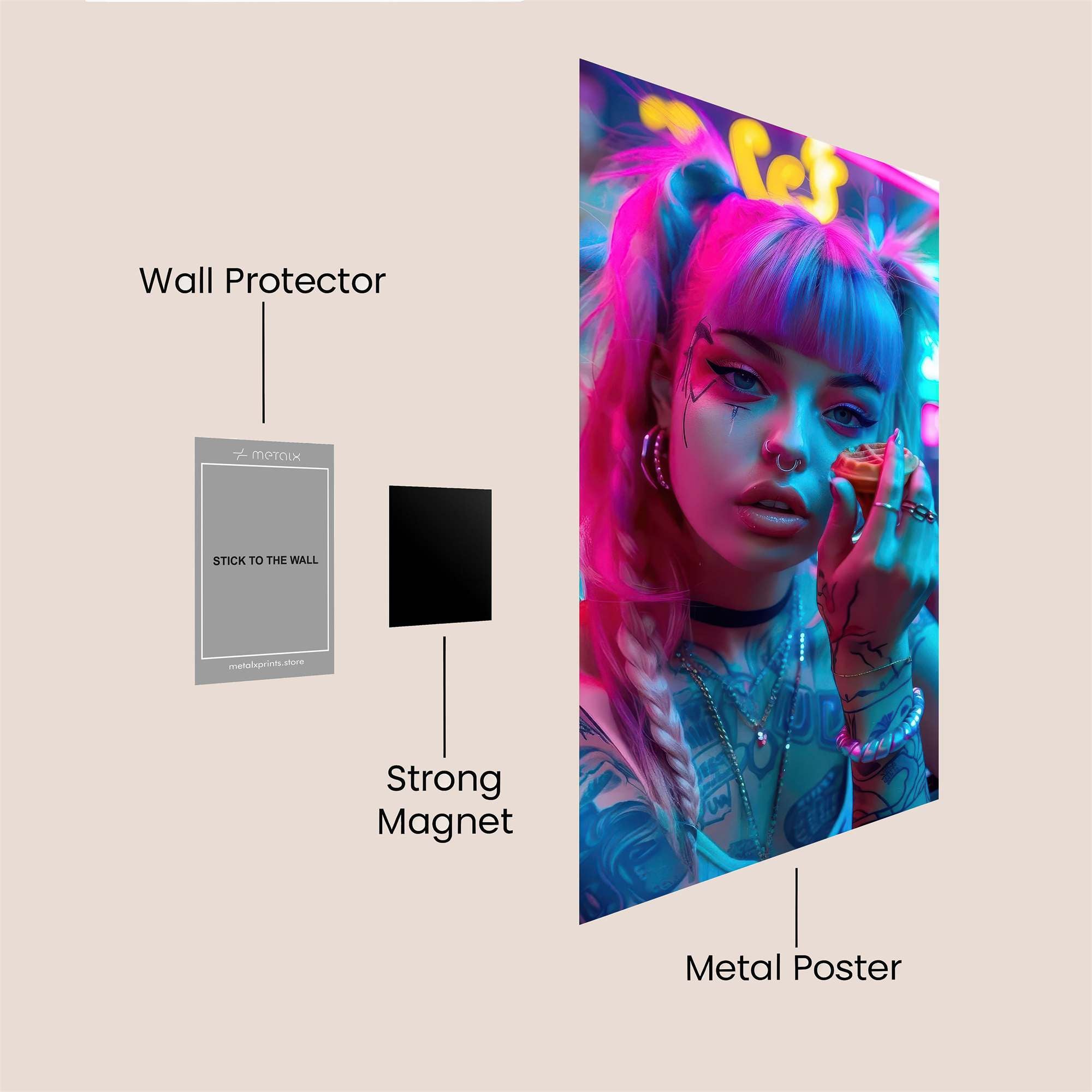 Neon Rebel Safe Wall Magnetic / M