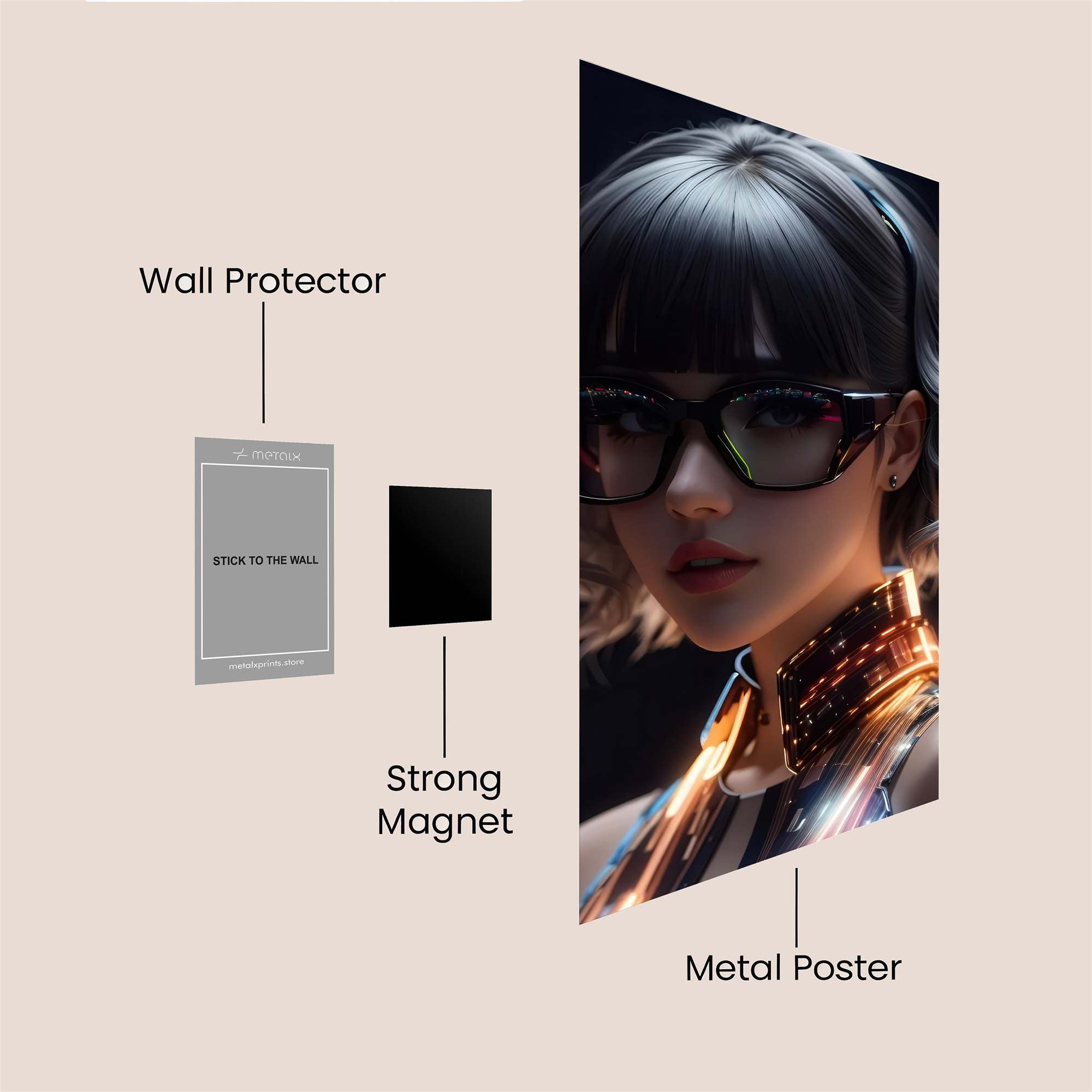 Cyber Enigma Safe Wall Magnetic / M