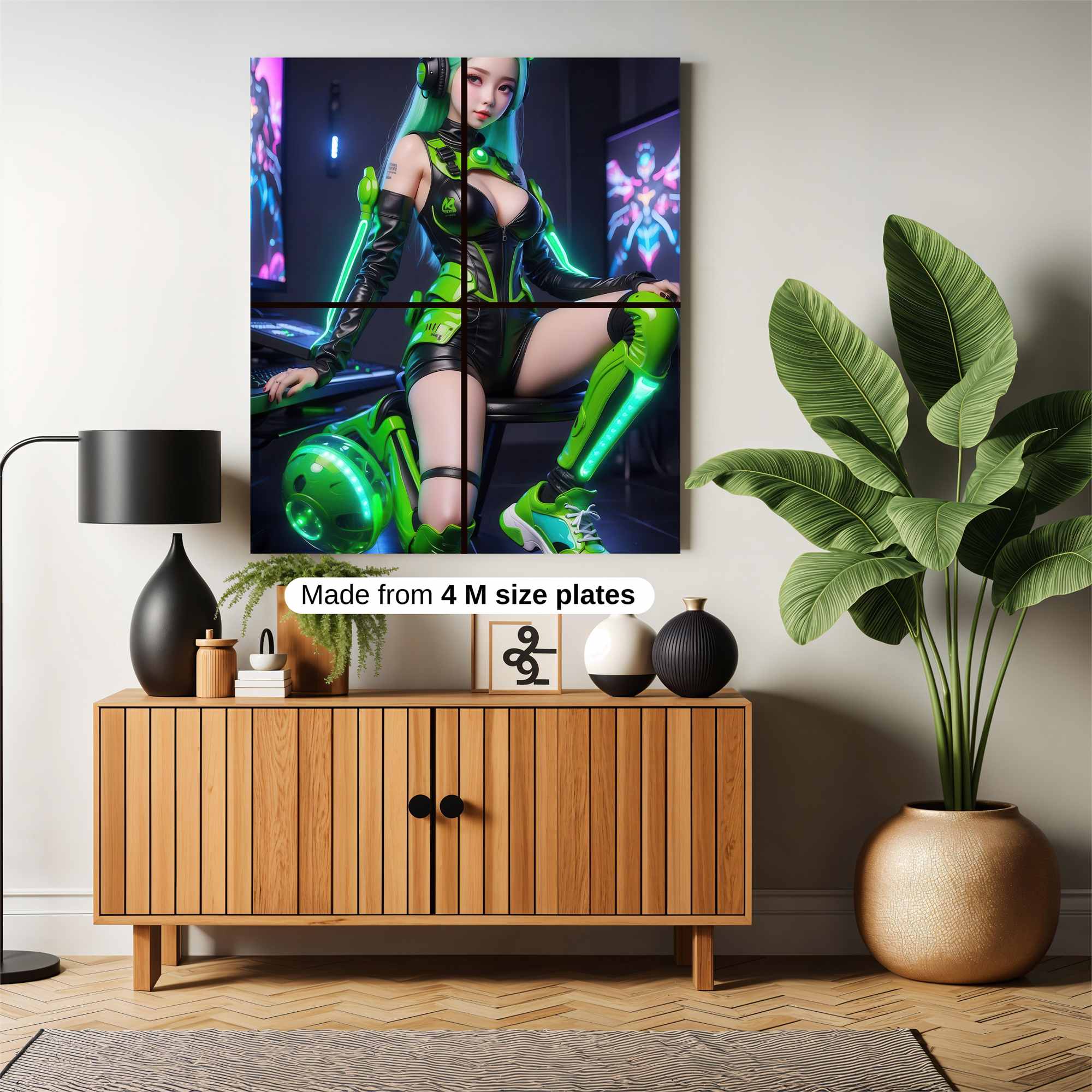 Neon Warrior Safe Wall Magnetic / M