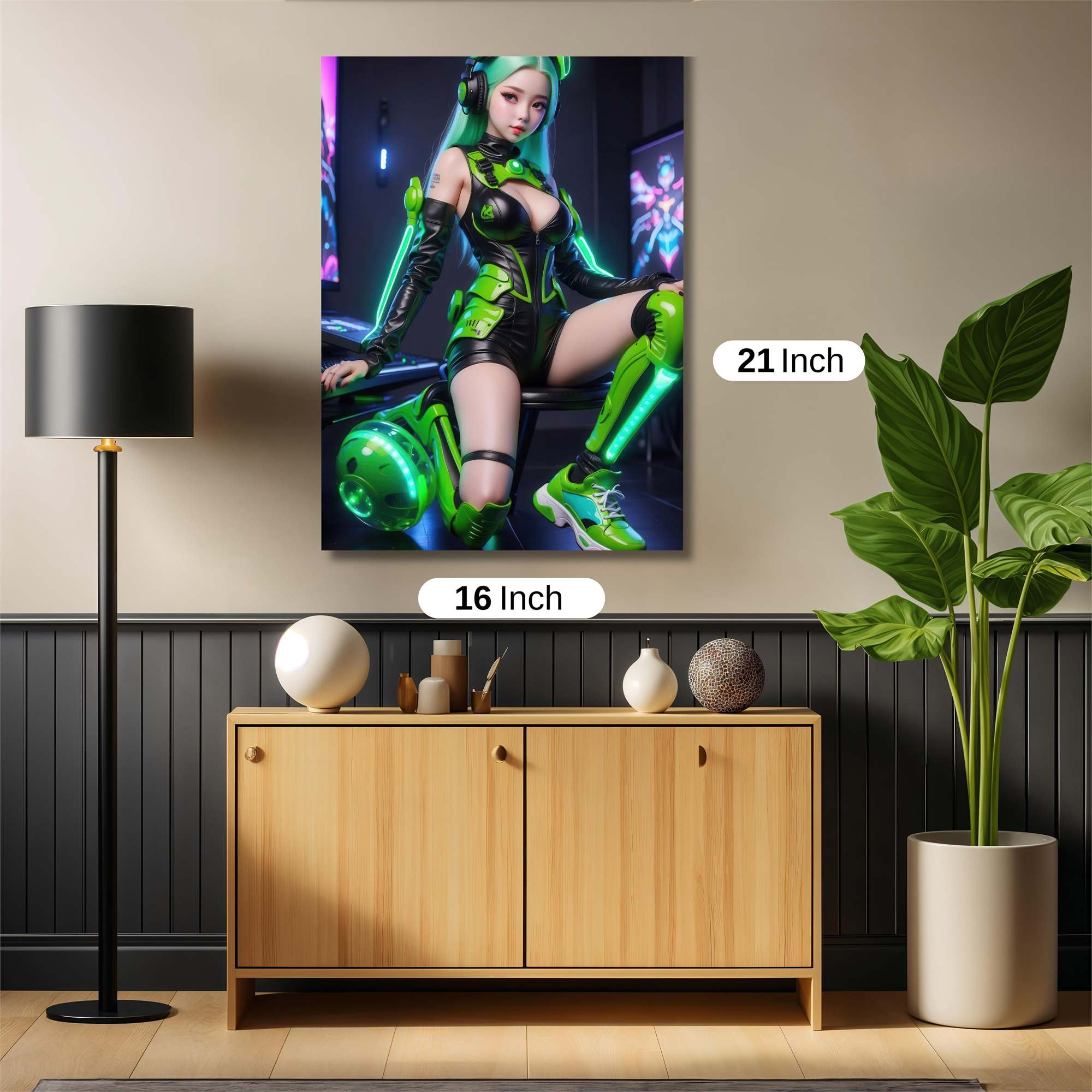 Neon Warrior Safe Wall Magnetic / M