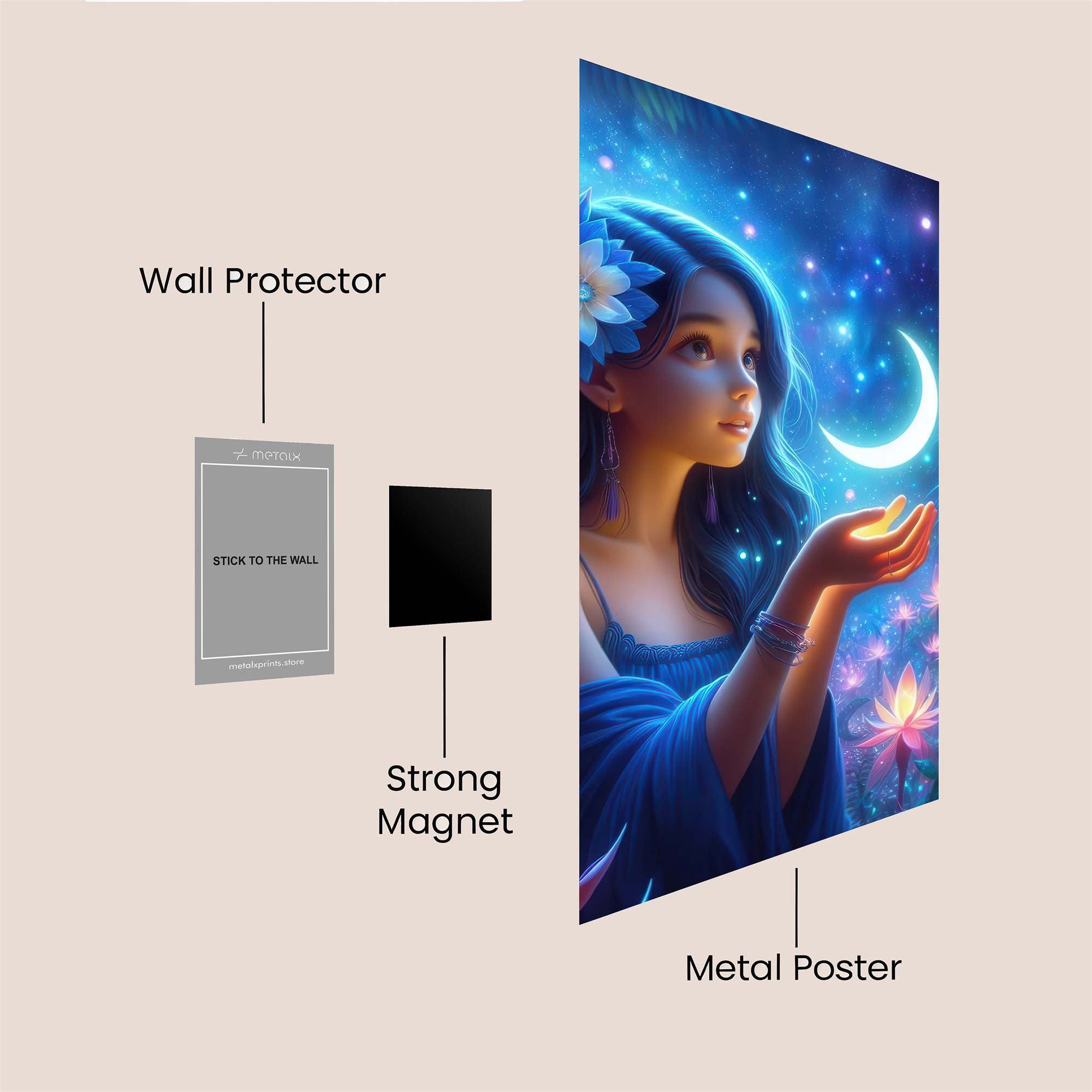 Luna Serene Safe Wall Magnetic / M