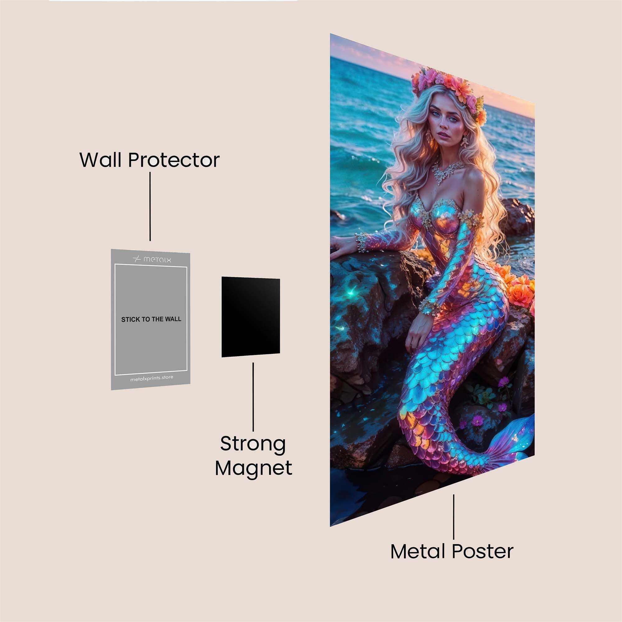 Mermaid Radiance Safe Wall Magnetic / M