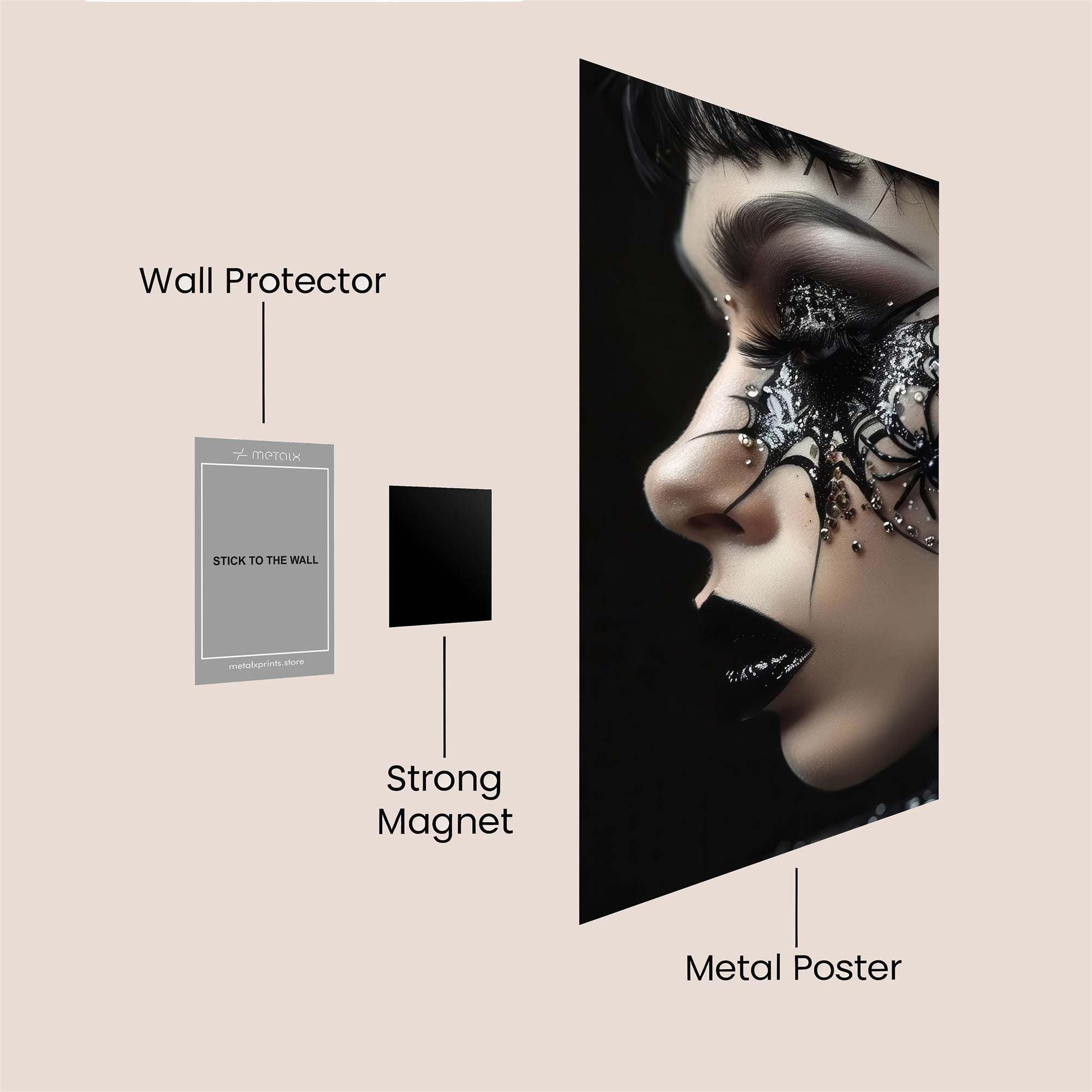 Spider Enigma Safe Wall Magnetic / M