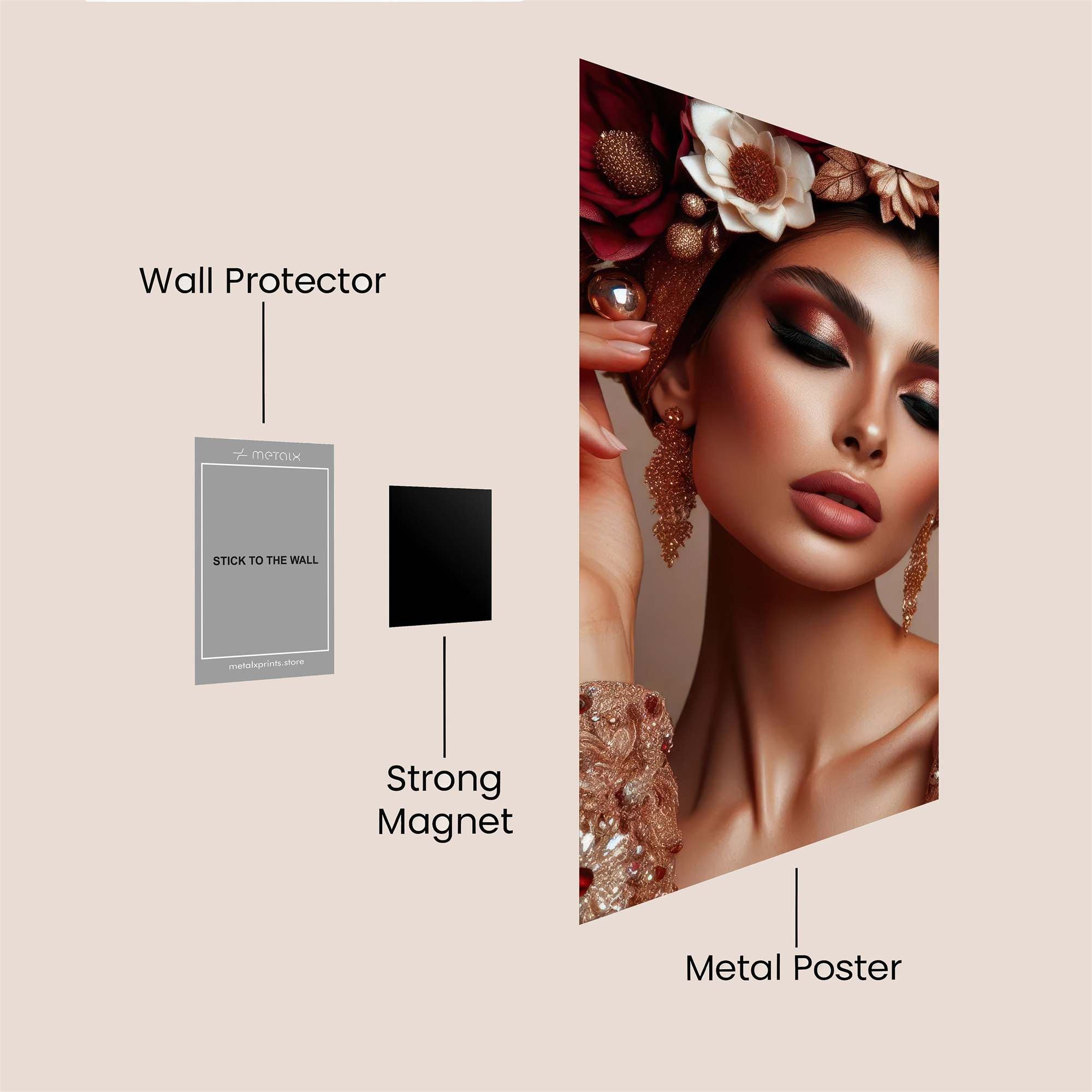 Floral Elegance Safe Wall Magnetic / M