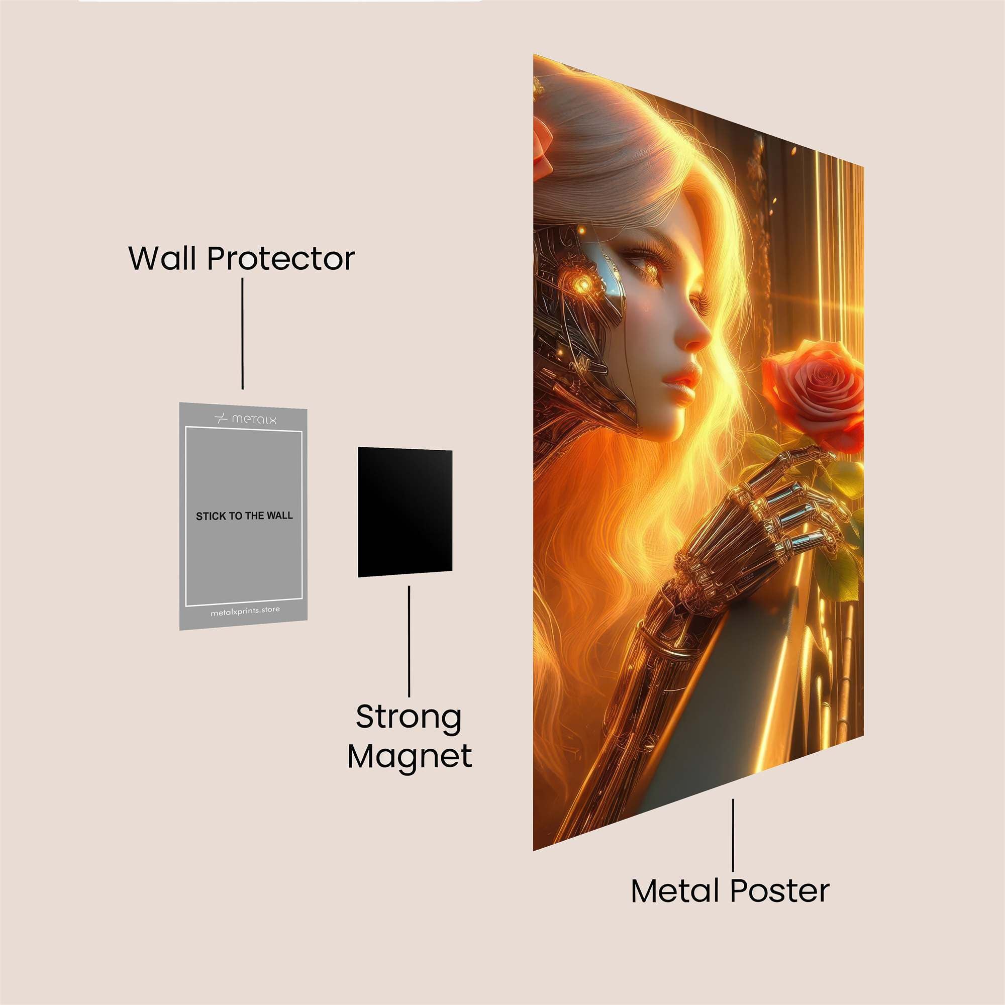 Cyber Rose Safe Wall Magnetic / M