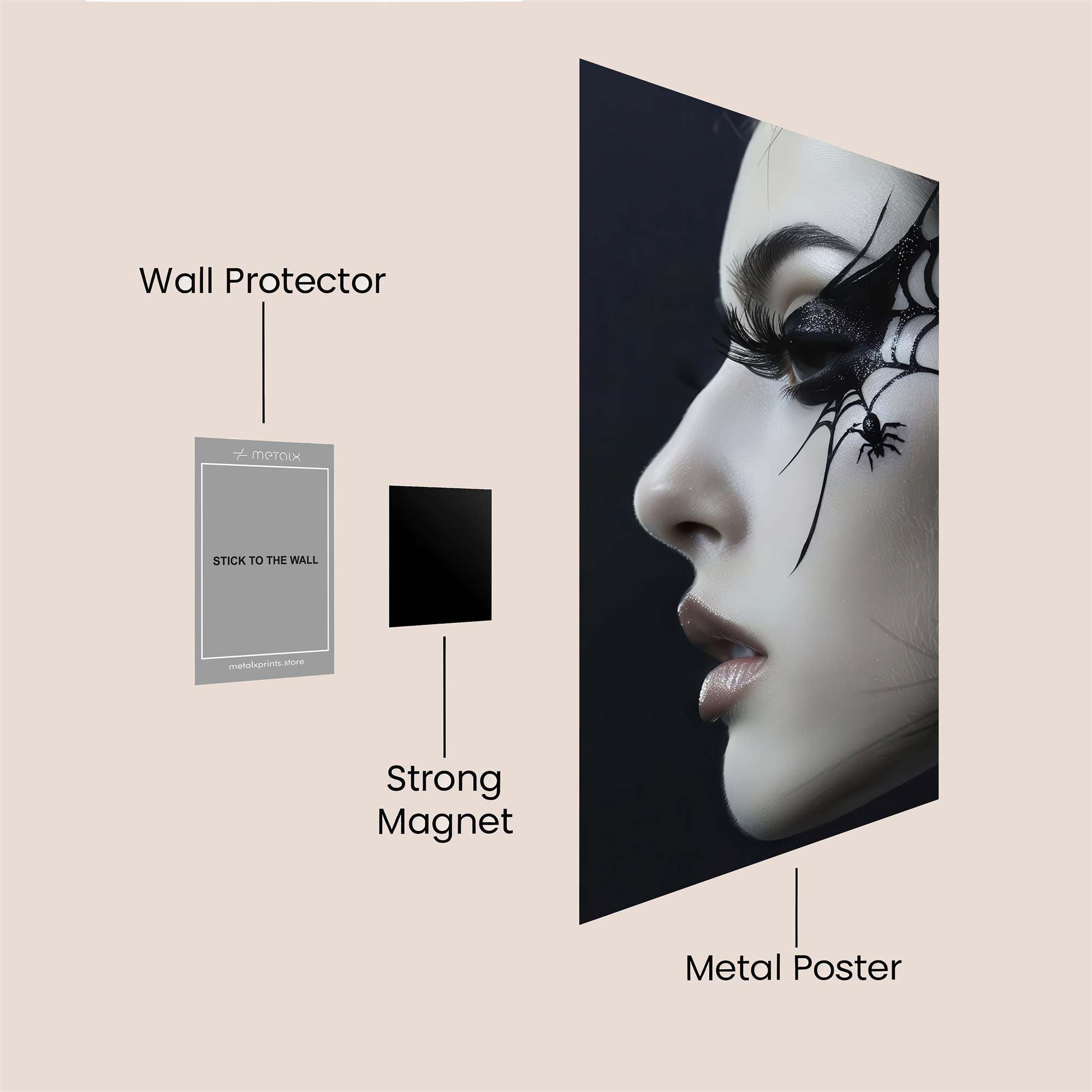 Spider Enigma Safe Wall Magnetic / M
