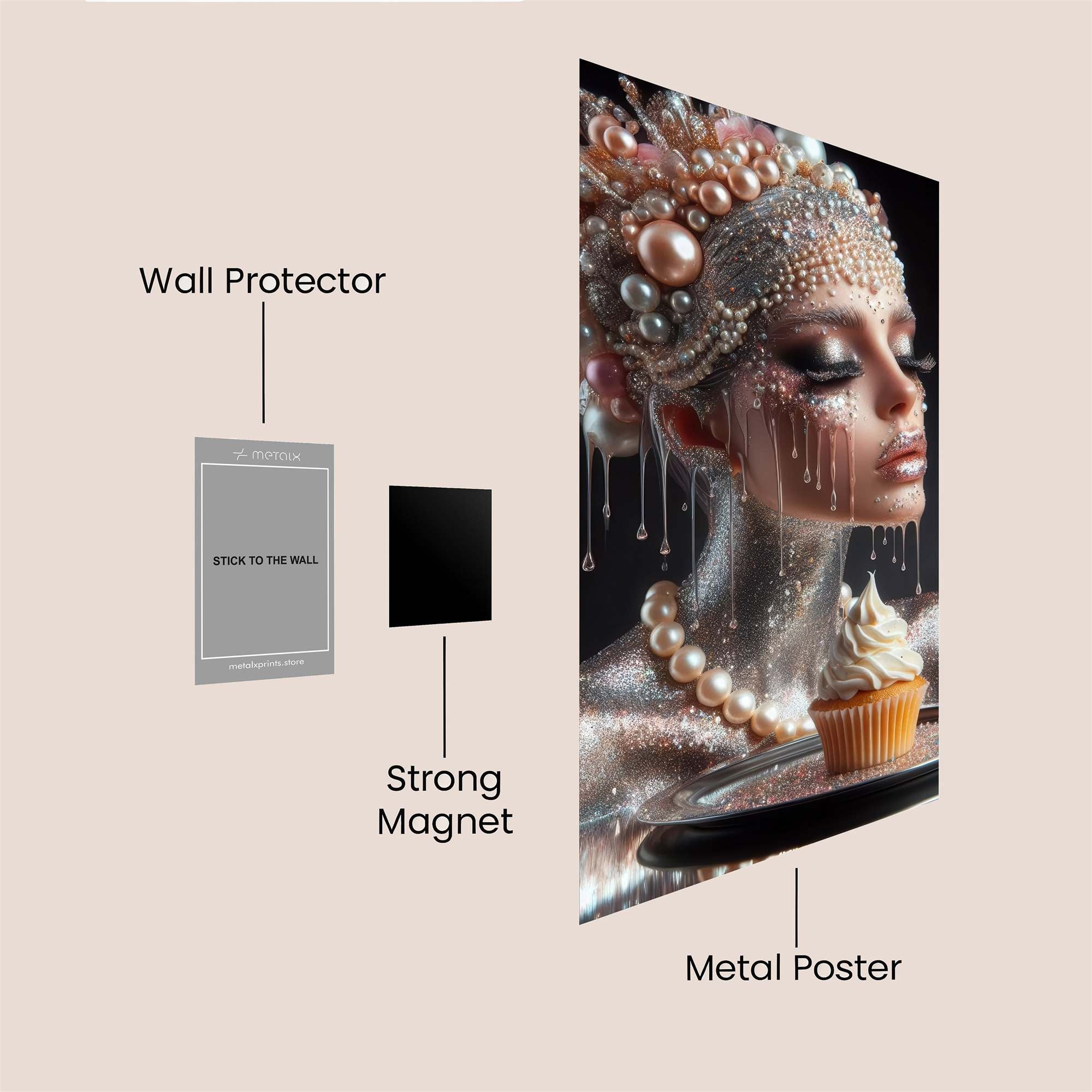 Pearl Elegance Safe Wall Magnetic / M