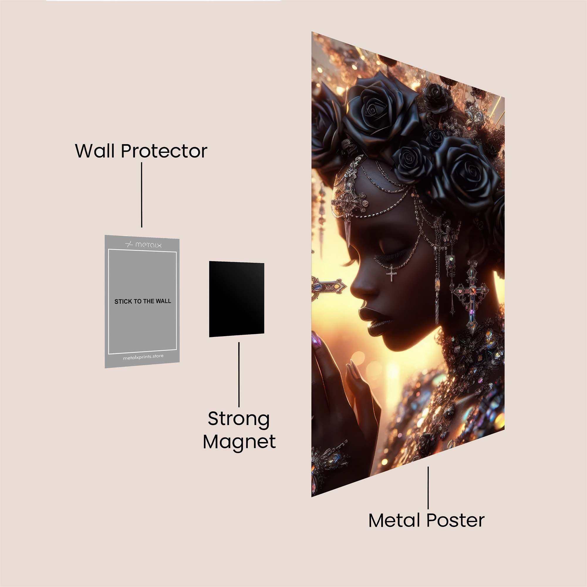 Ebony Serenity Safe Wall Magnetic / M