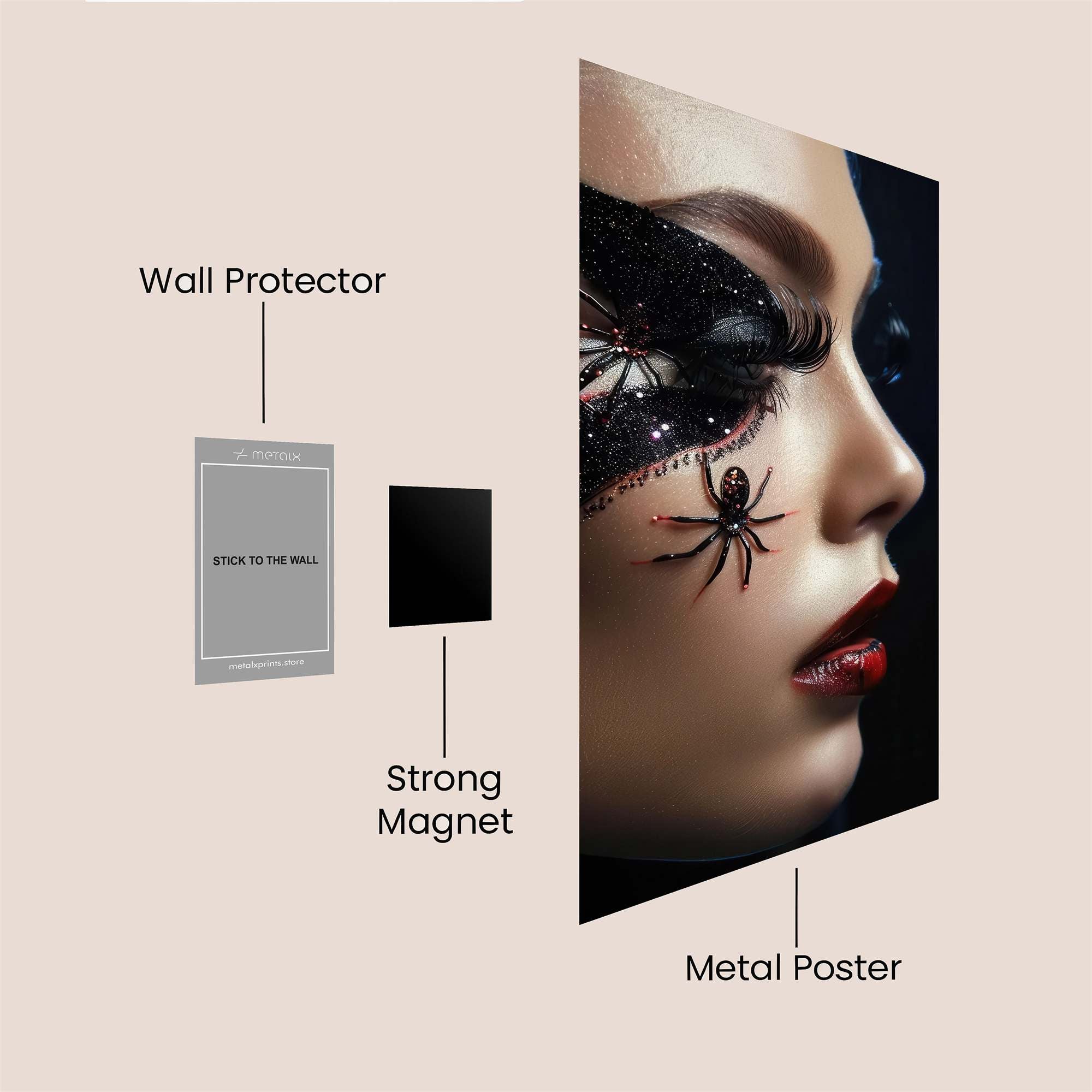 Spider Enigma Safe Wall Magnetic / M