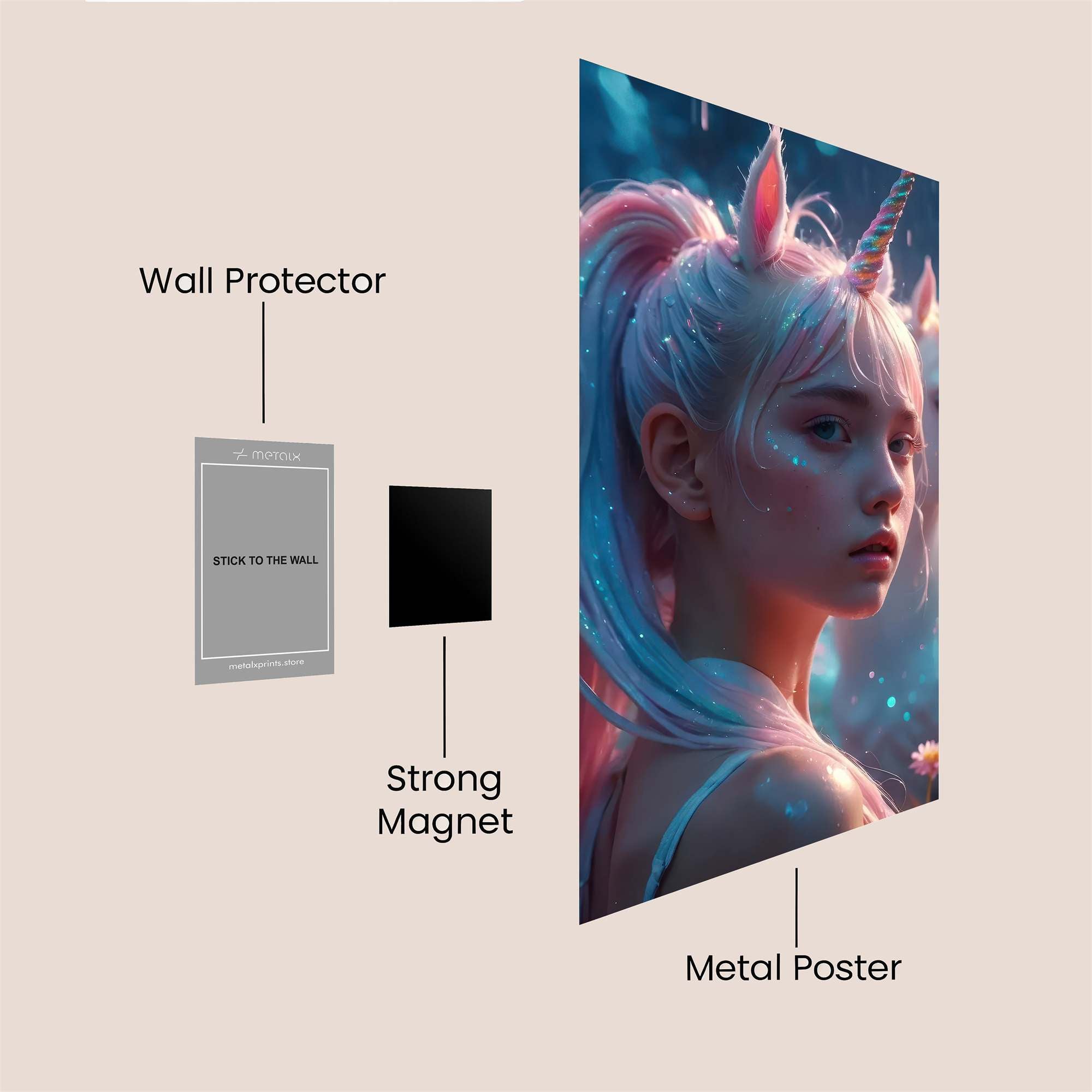 Unicorn Dream Safe Wall Magnetic / M