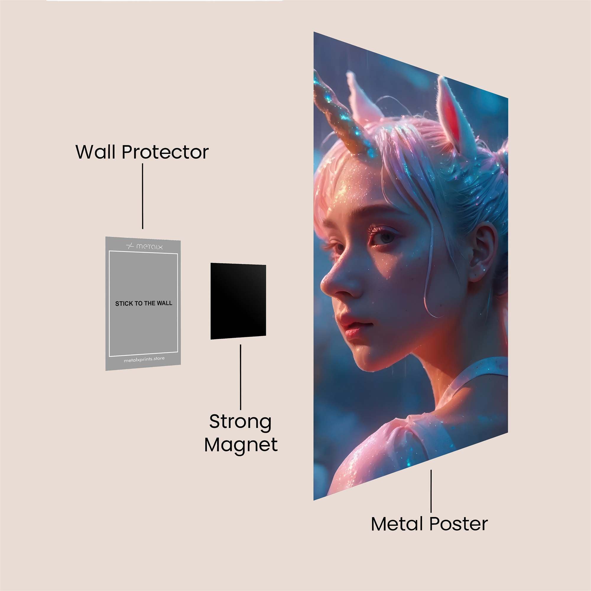 Unicorn Dream Safe Wall Magnetic / M