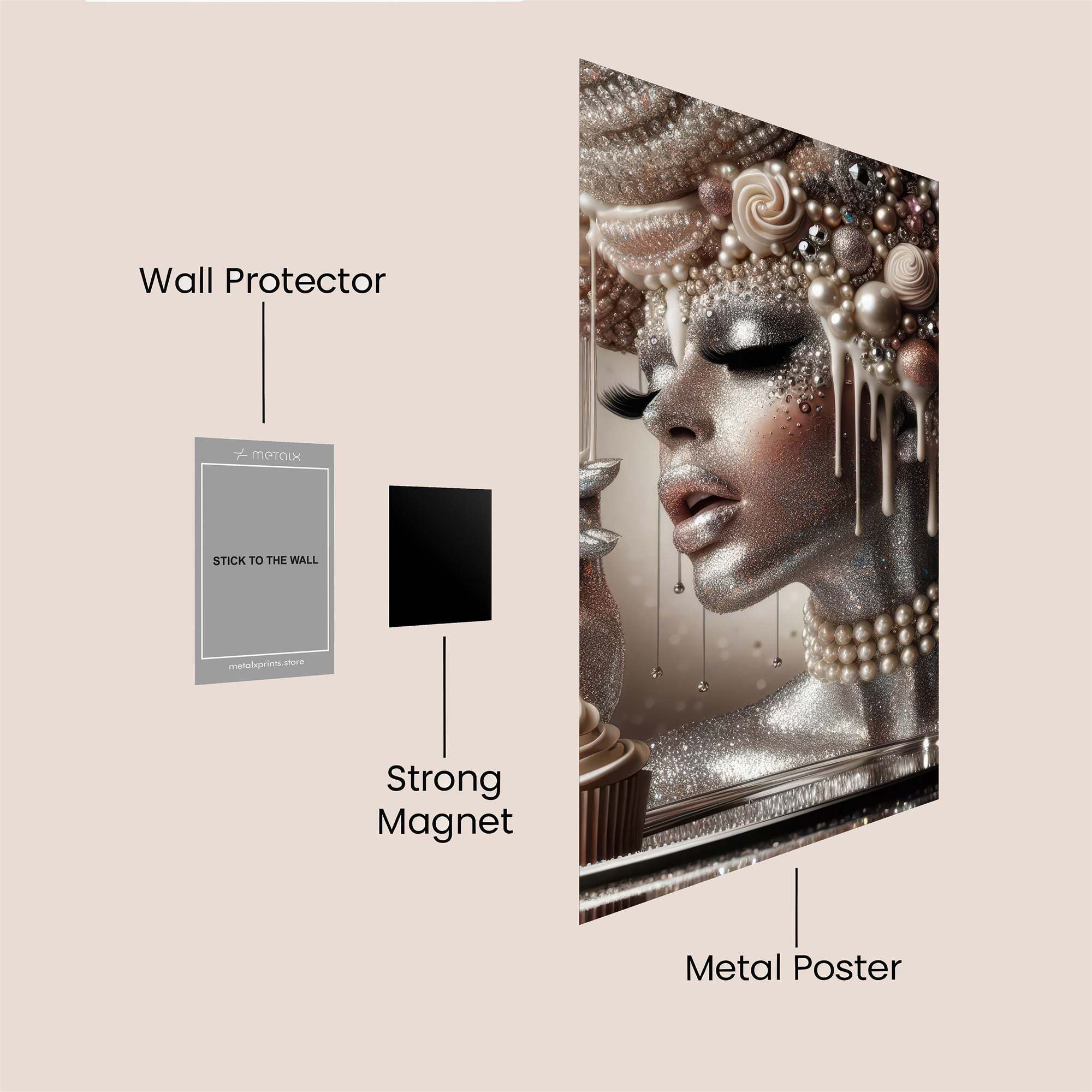 Pearl Elegance Safe Wall Magnetic / M