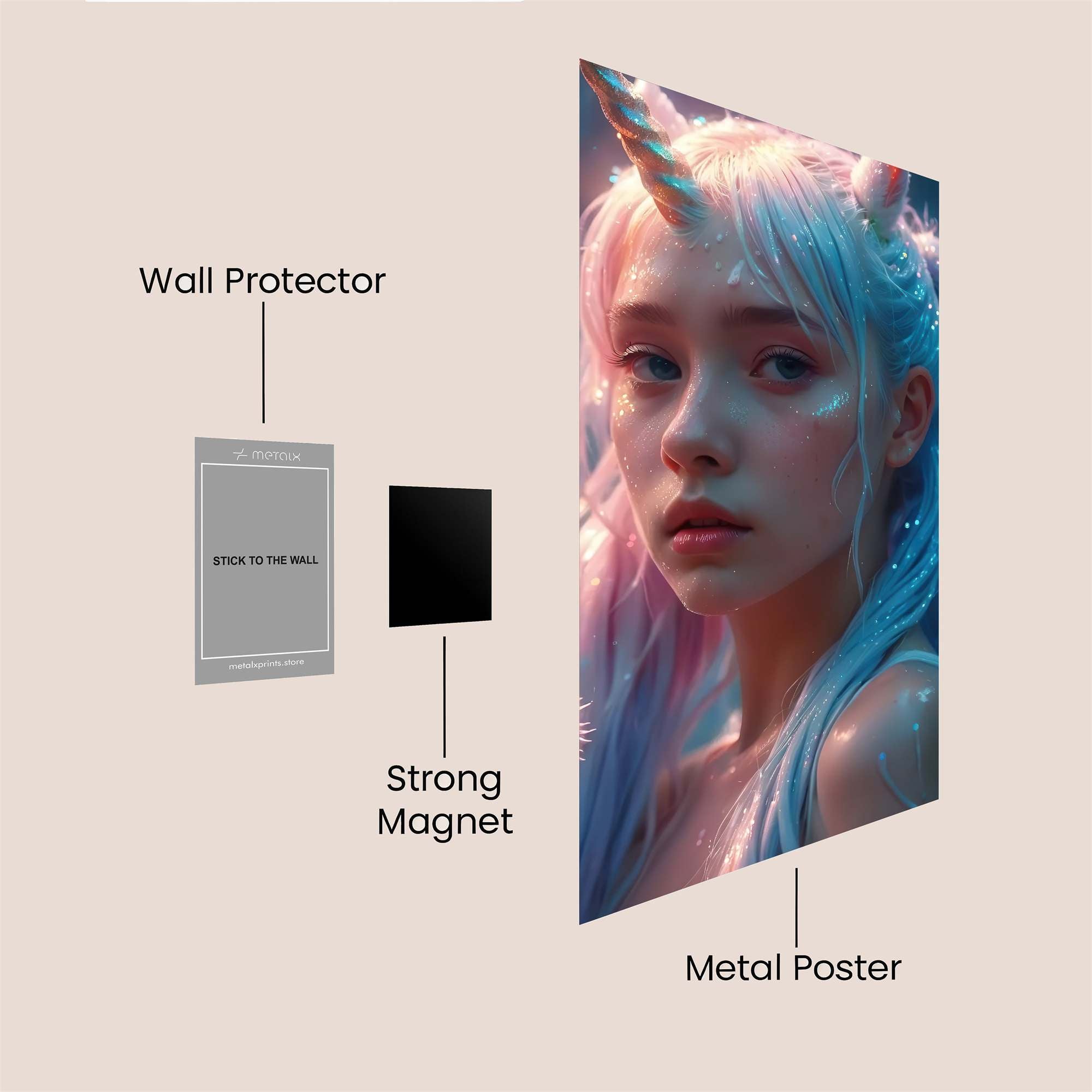 Unicorn Dream Safe Wall Magnetic / M