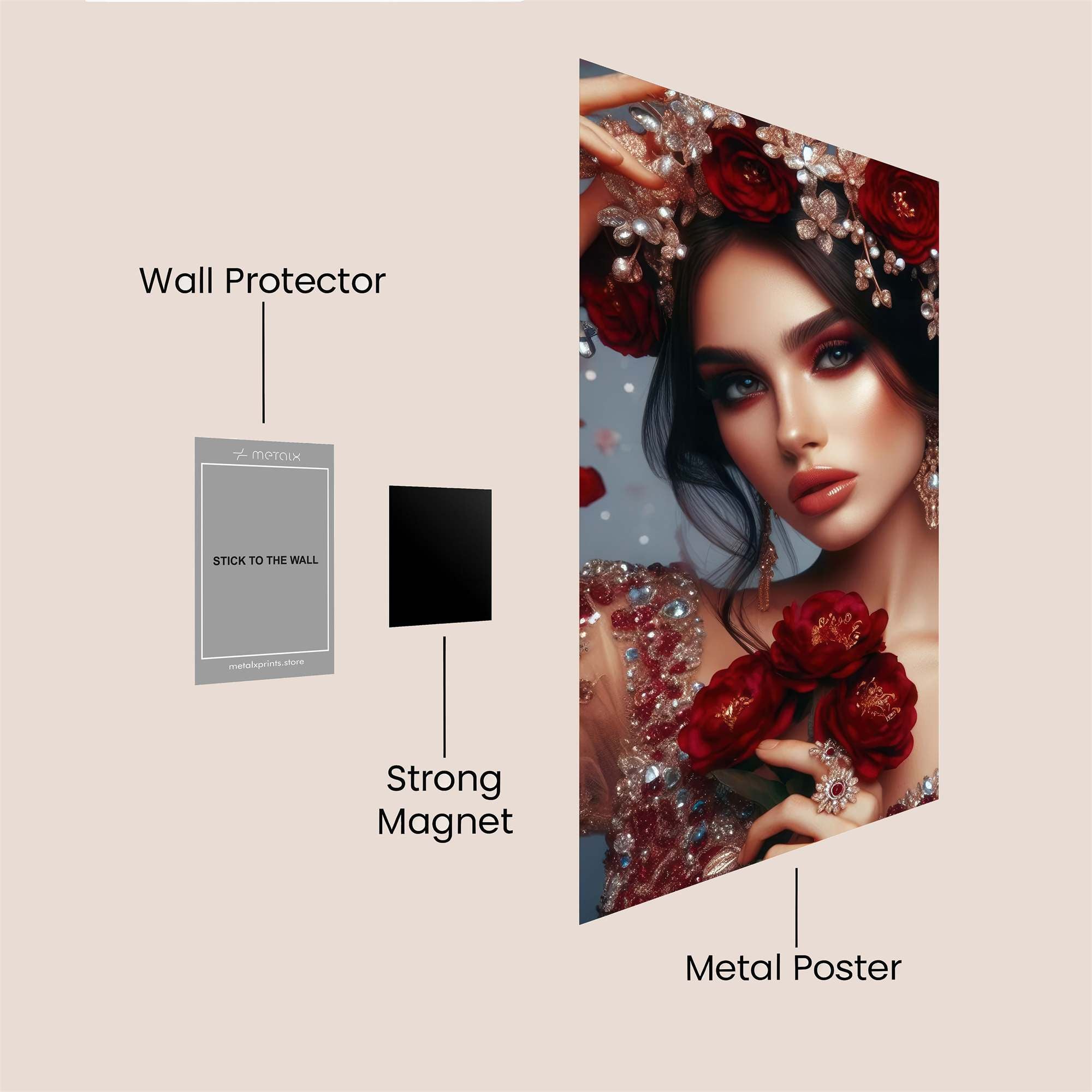 Rose Elegance Safe Wall Magnetic / M