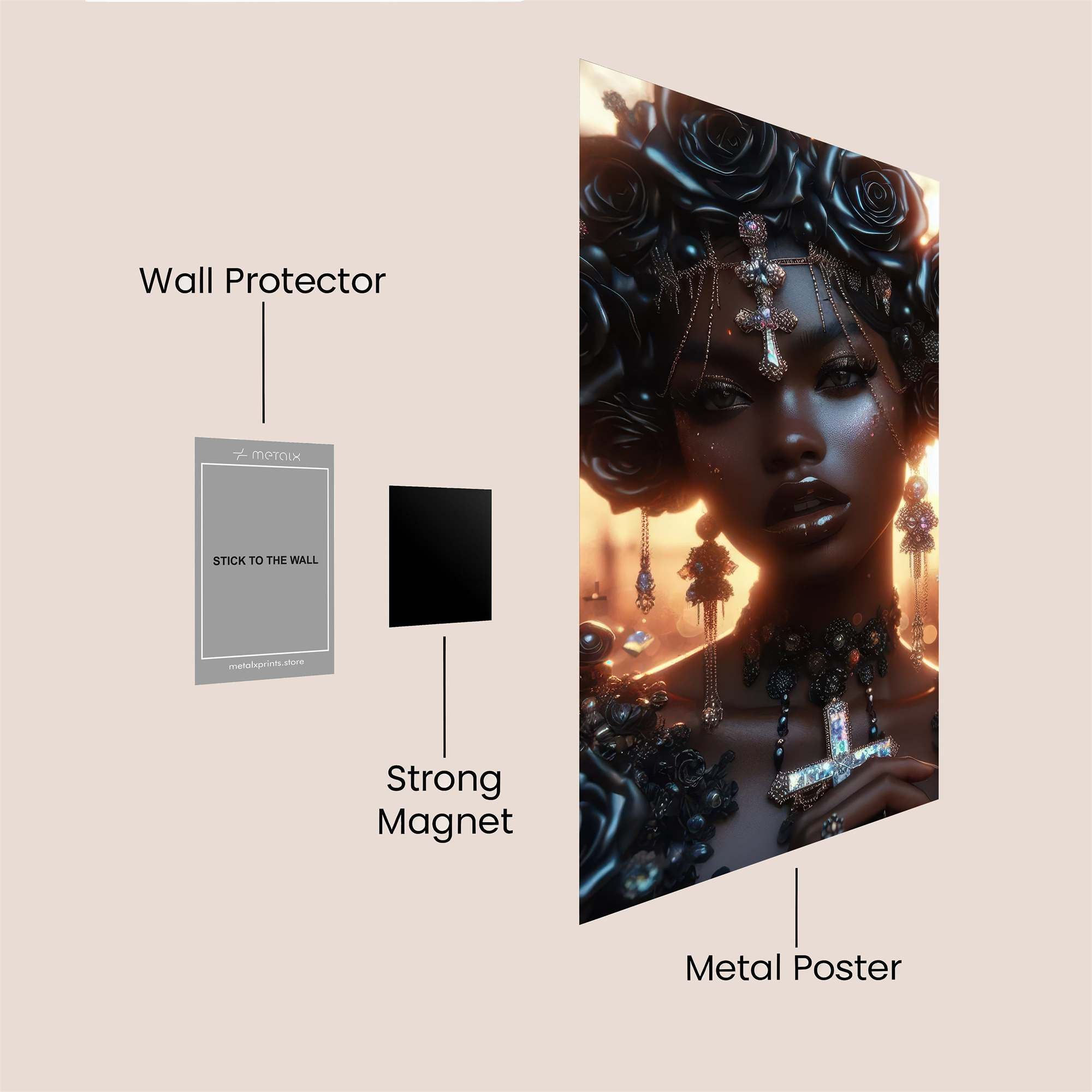 Ebony Elegance Safe Wall Magnetic / M