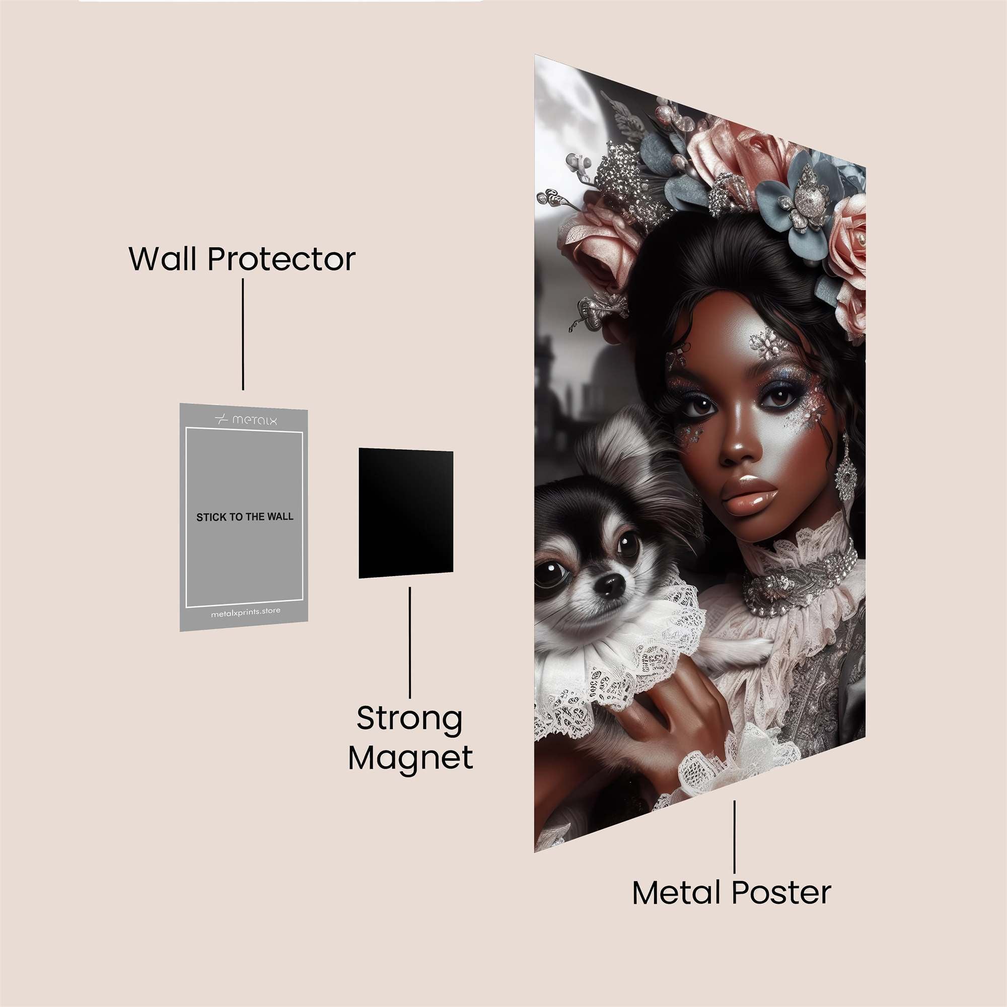 Gothic Elegance Safe Wall Magnetic / M