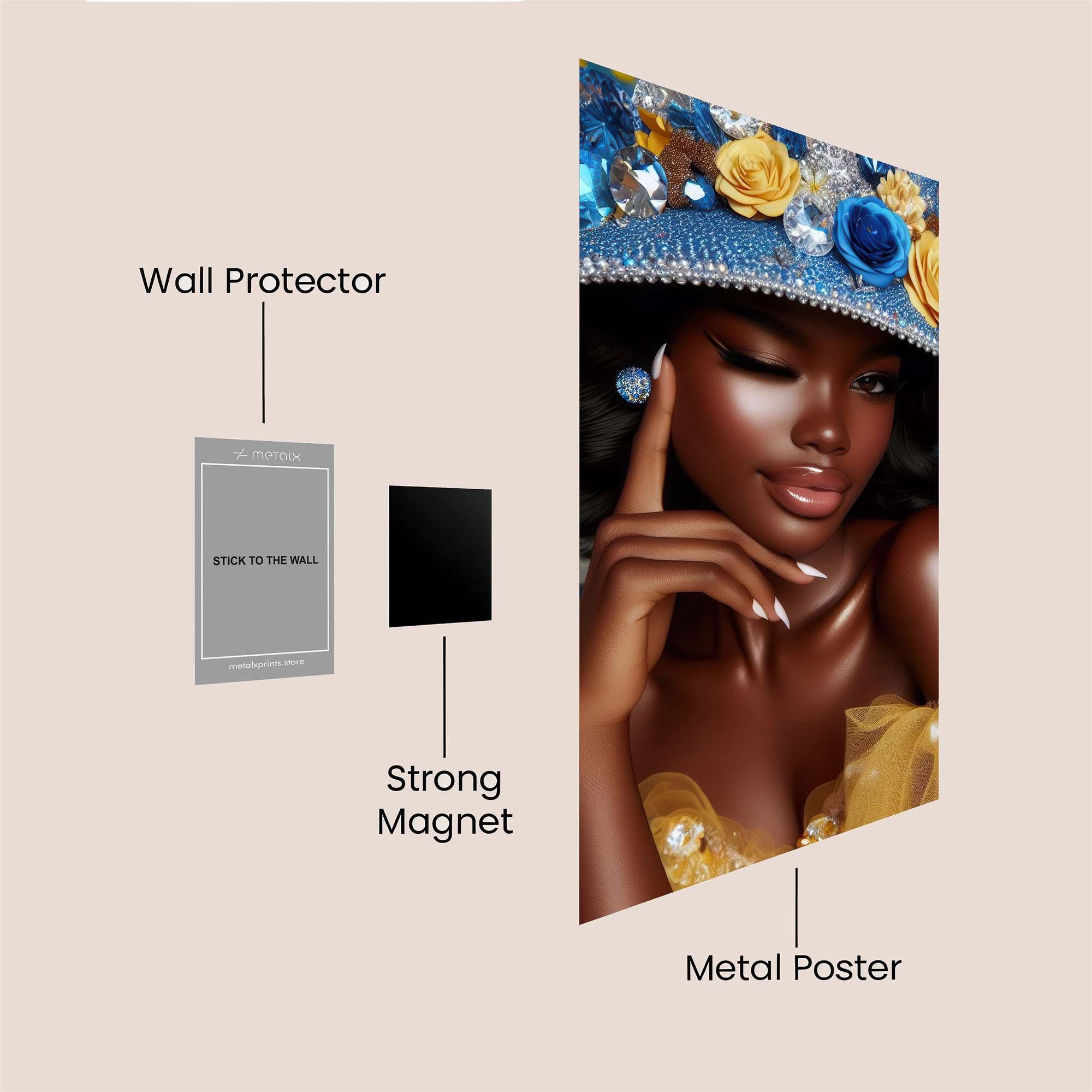 Floral Elegance Safe Wall Magnetic / M