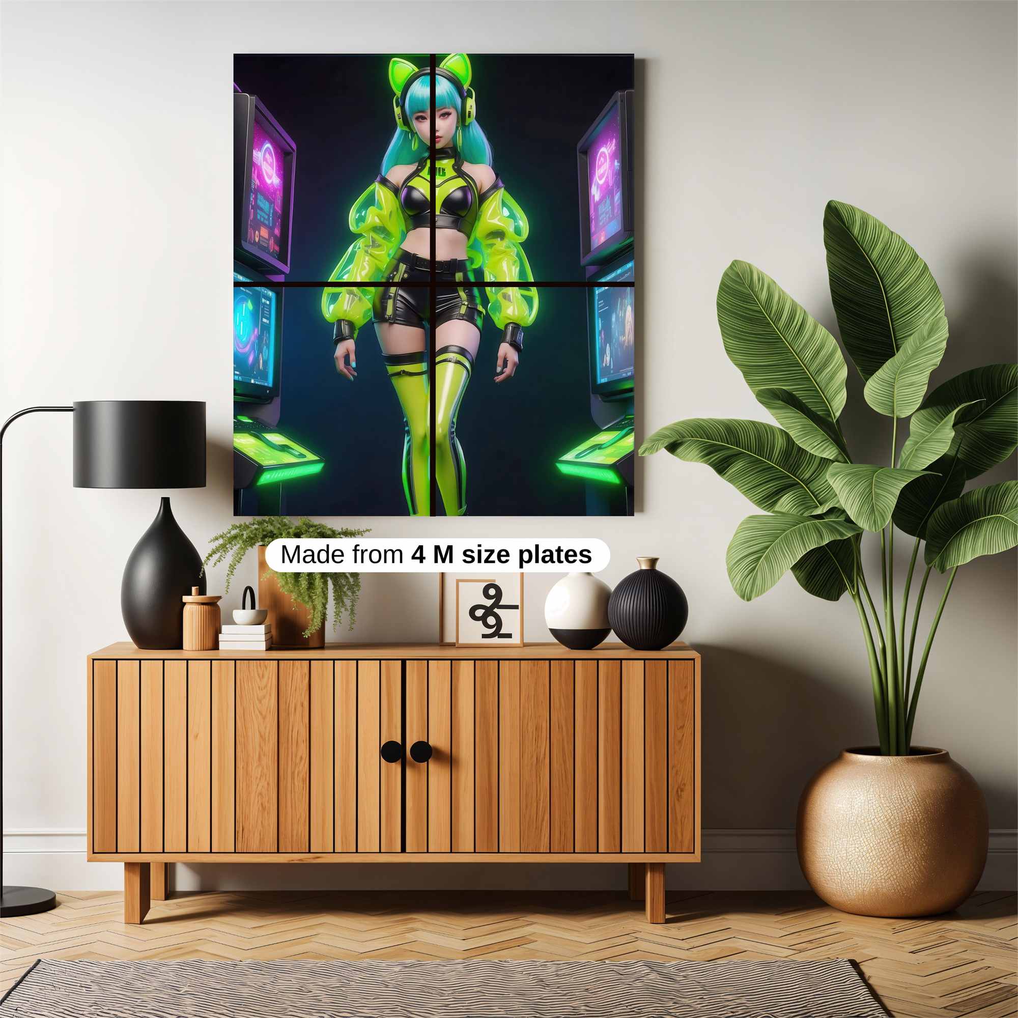 Neon Warrior Safe Wall Magnetic / M