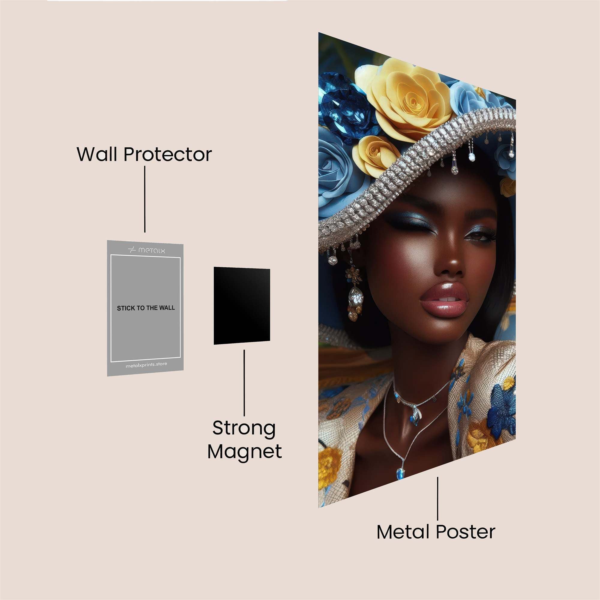 Floral Elegance Safe Wall Magnetic / M