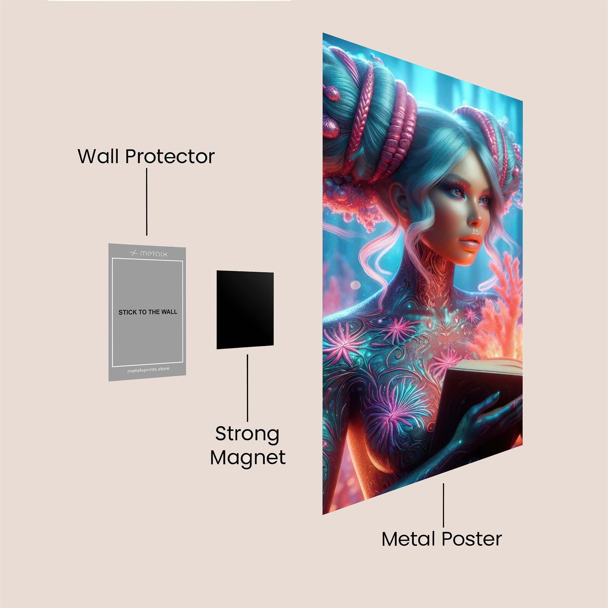 Coral Enchantress Safe Wall Magnetic / M