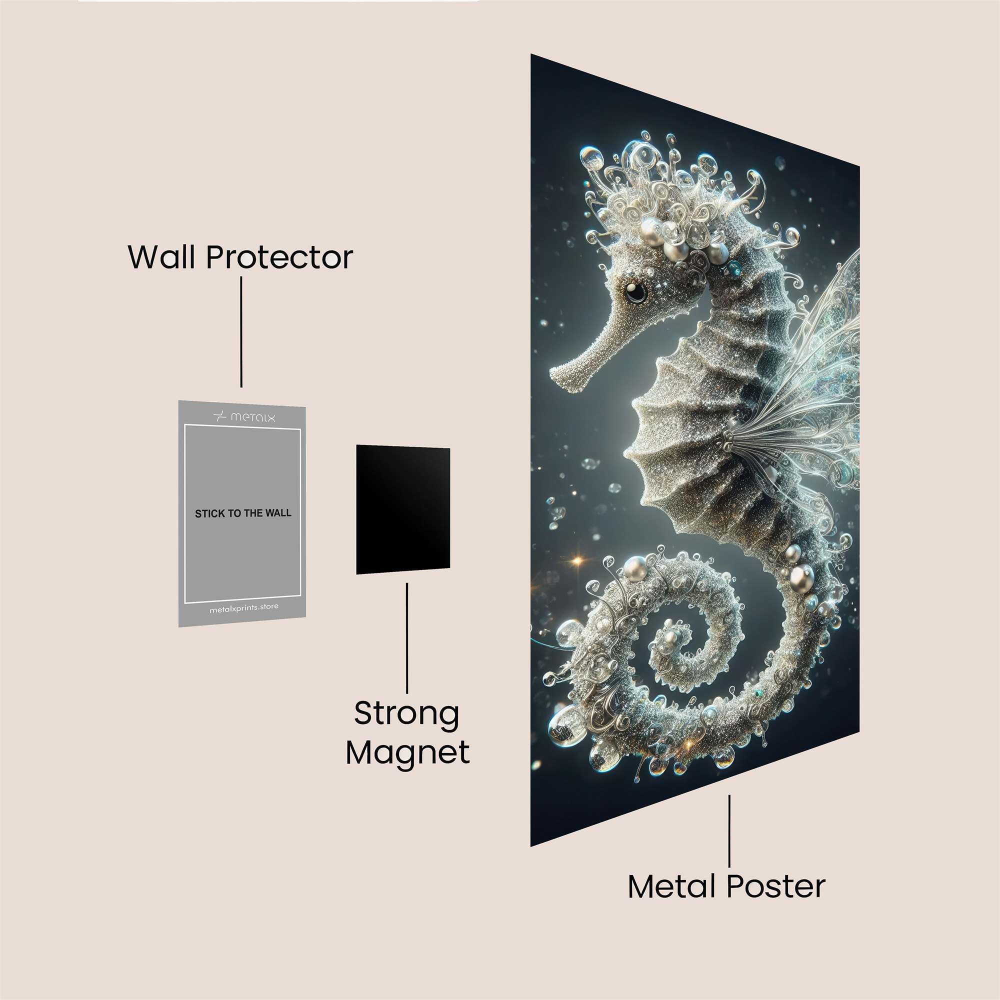 Seahorse Enchantment Safe Wall Magnetic / M