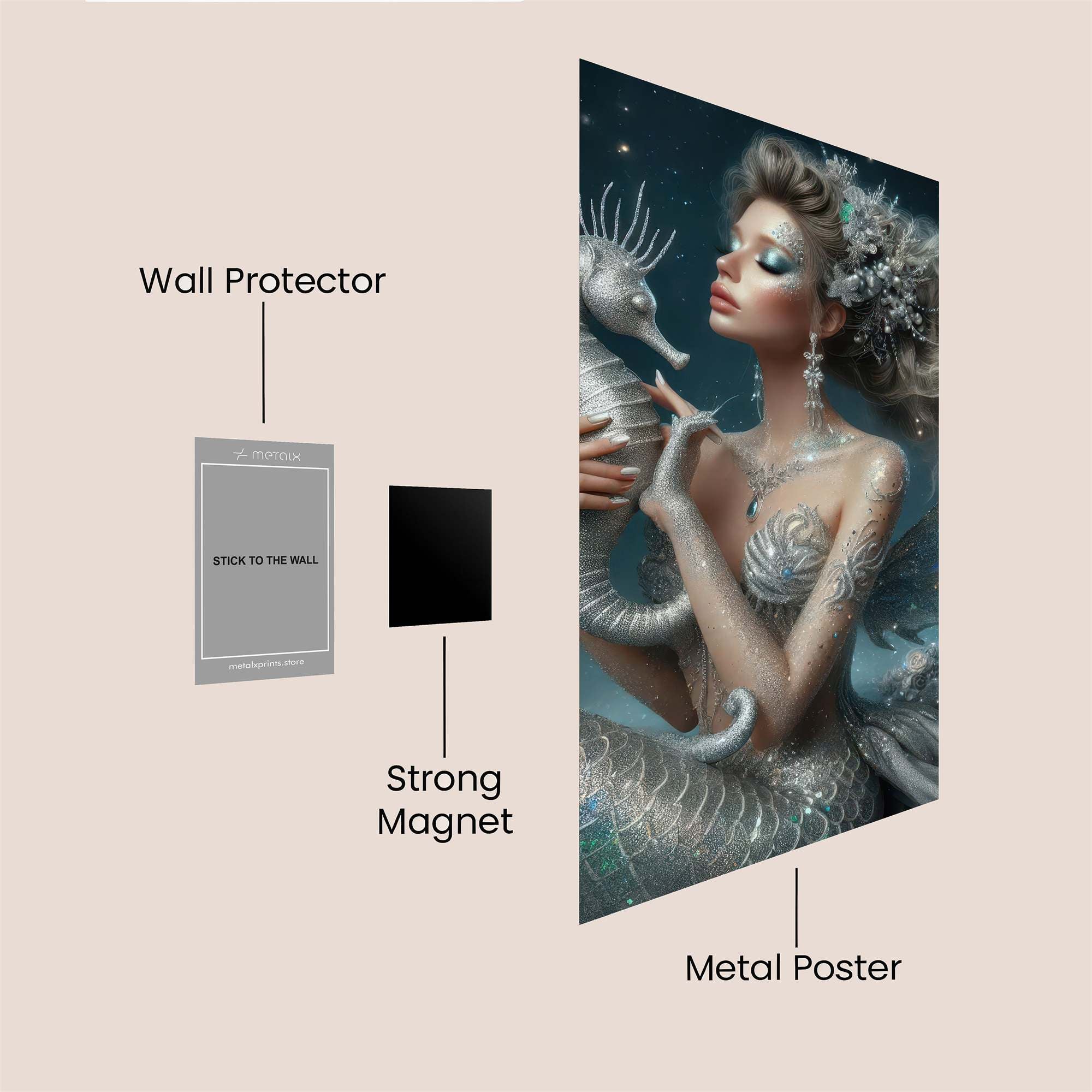 Mermaid Enchantment Safe Wall Magnetic / M