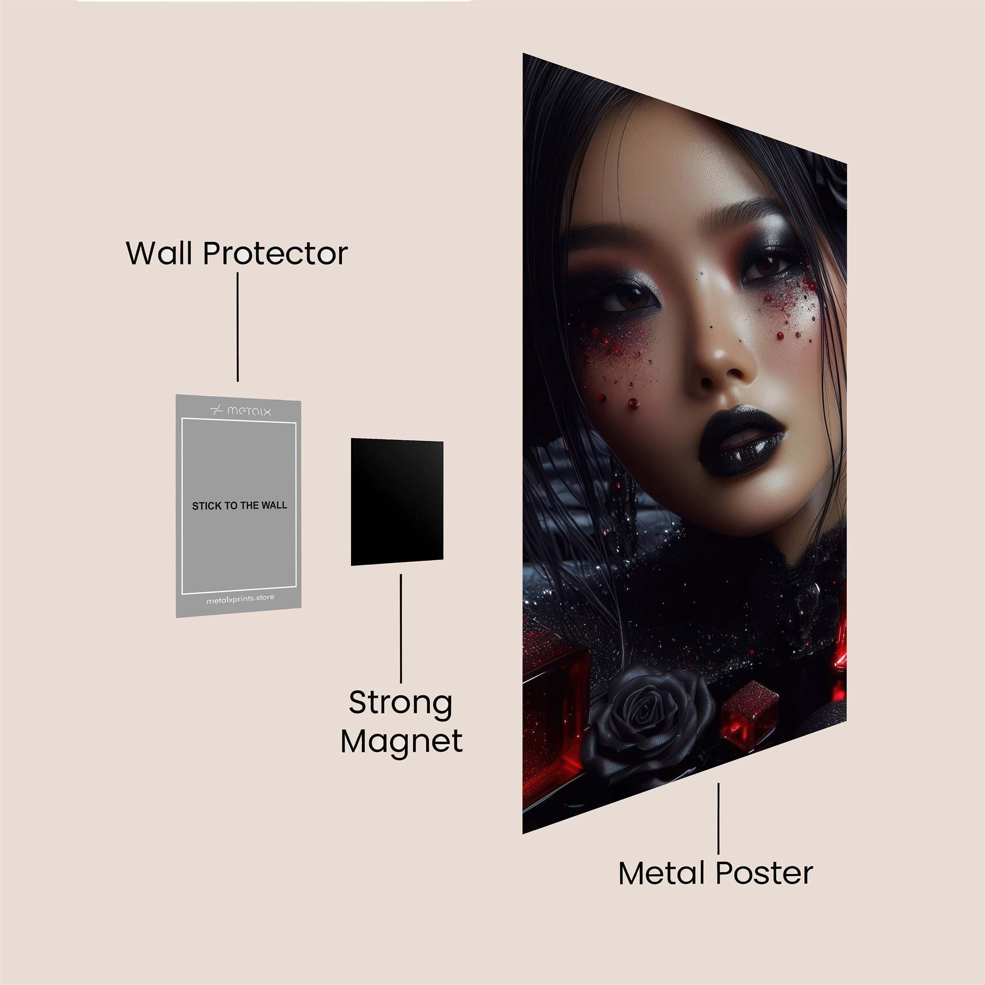 Rose Enigma Safe Wall Magnetic / M