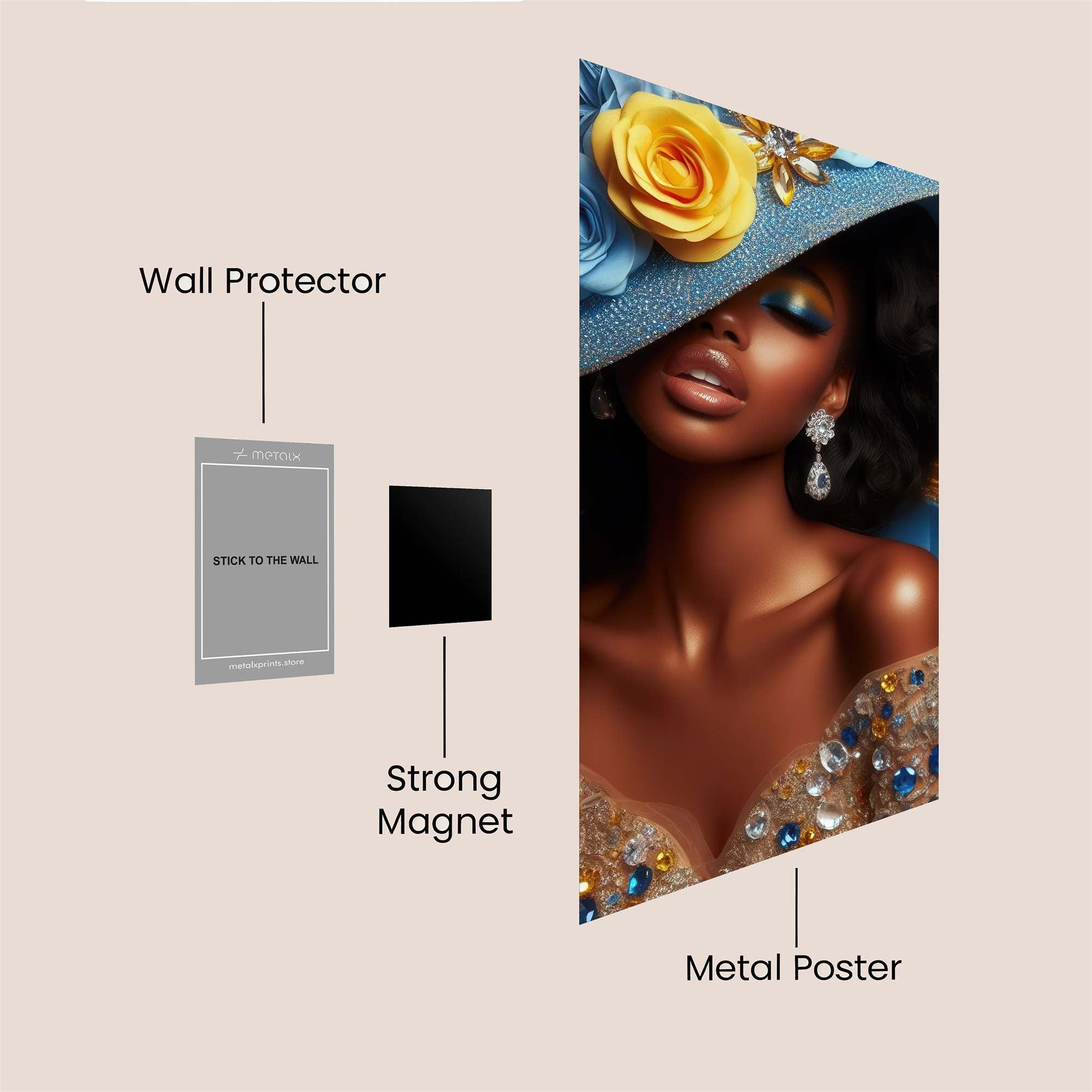 Floral Elegance Safe Wall Magnetic / M