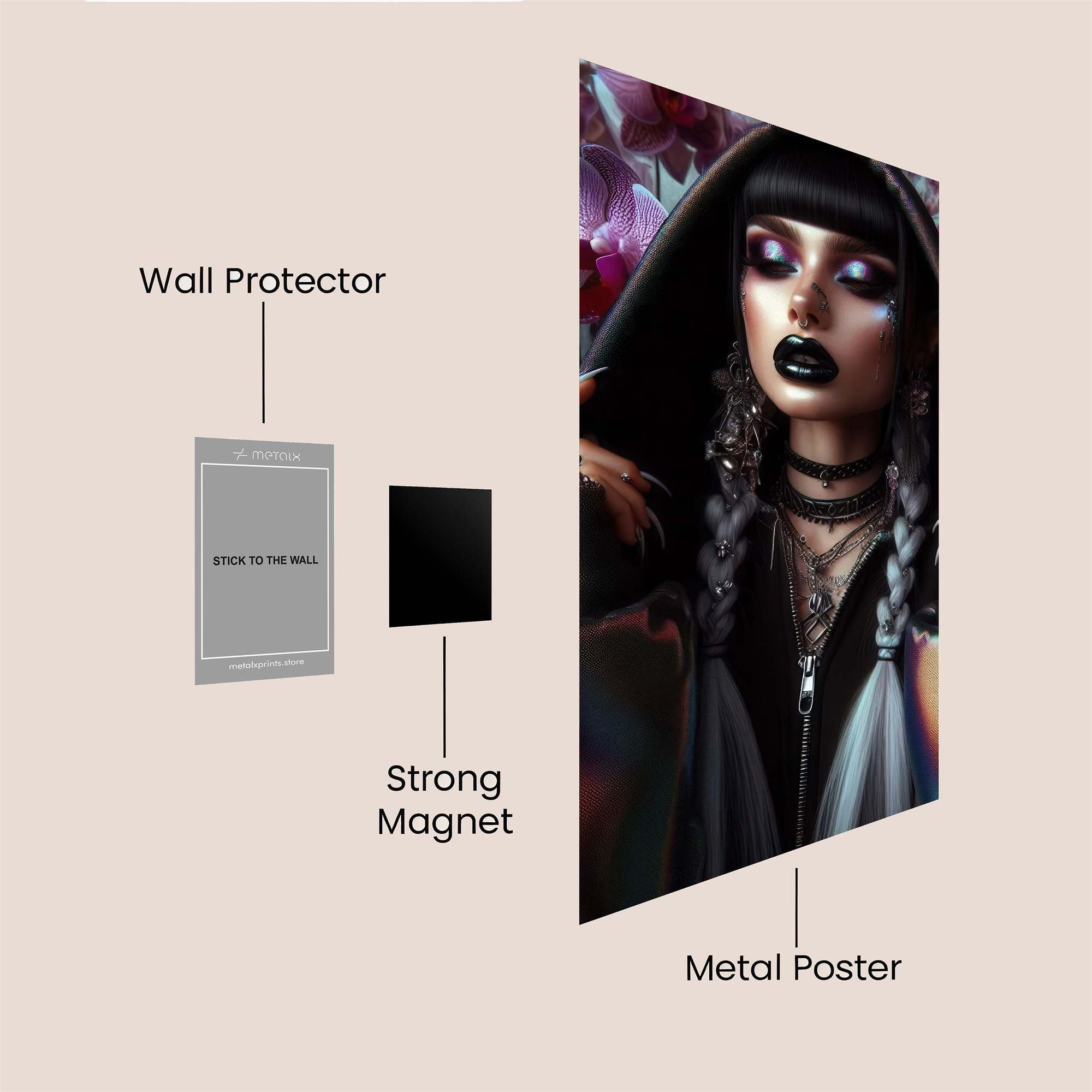 Gothic Enigma Safe Wall Magnetic / M
