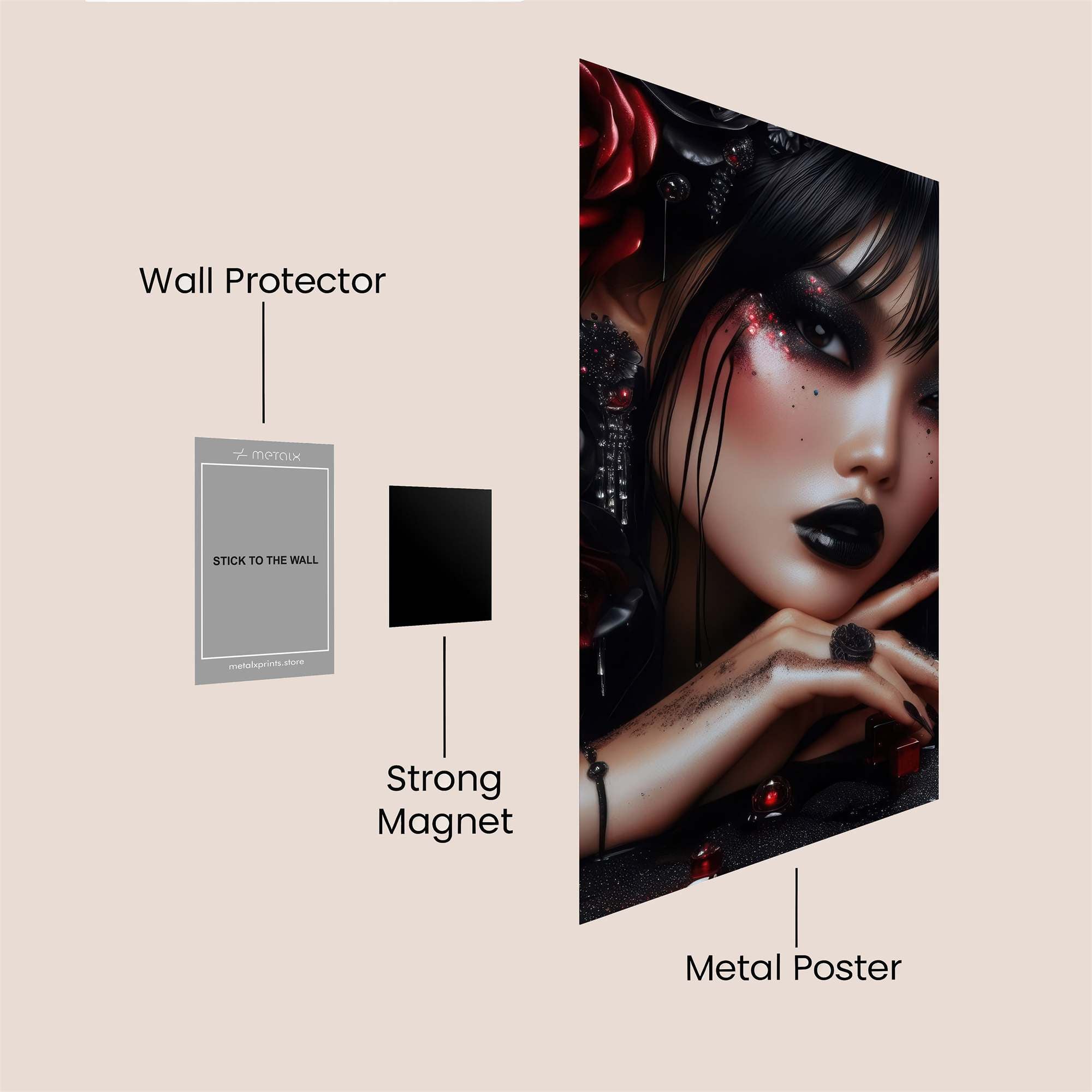 Rose Enigma Safe Wall Magnetic / M