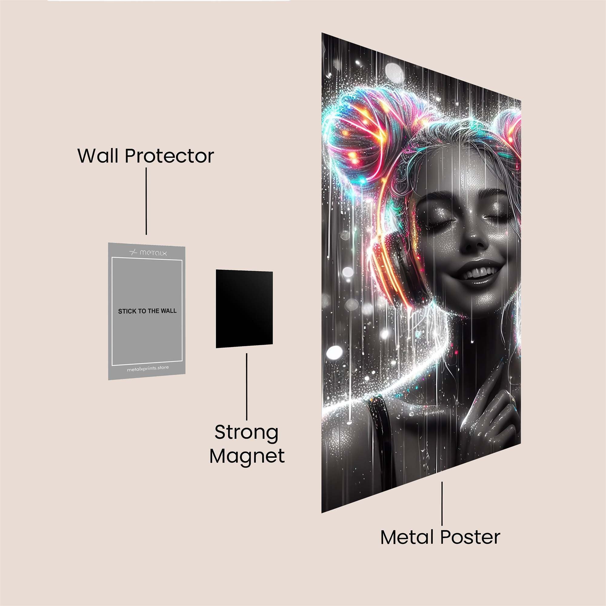Neon Bliss Safe Wall Magnetic / M