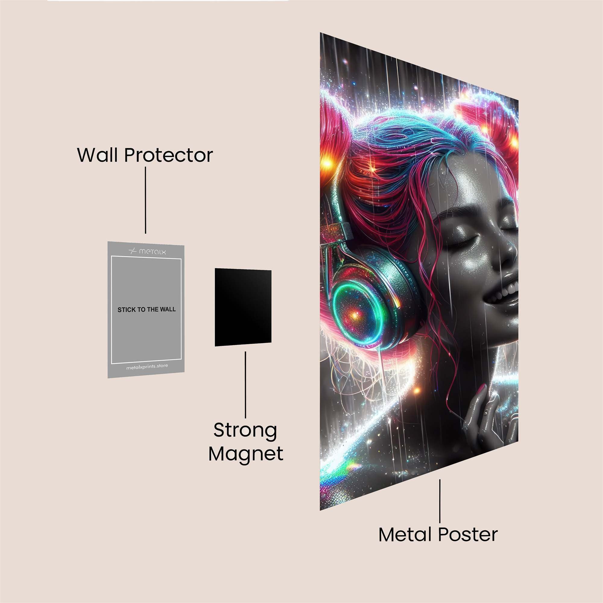 Neon Bliss Safe Wall Magnetic / M