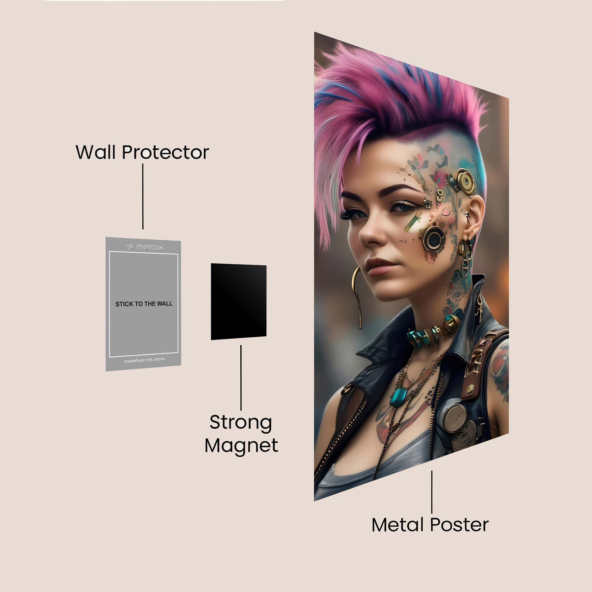 Cyber Rebel Safe Wall Magnetic / M