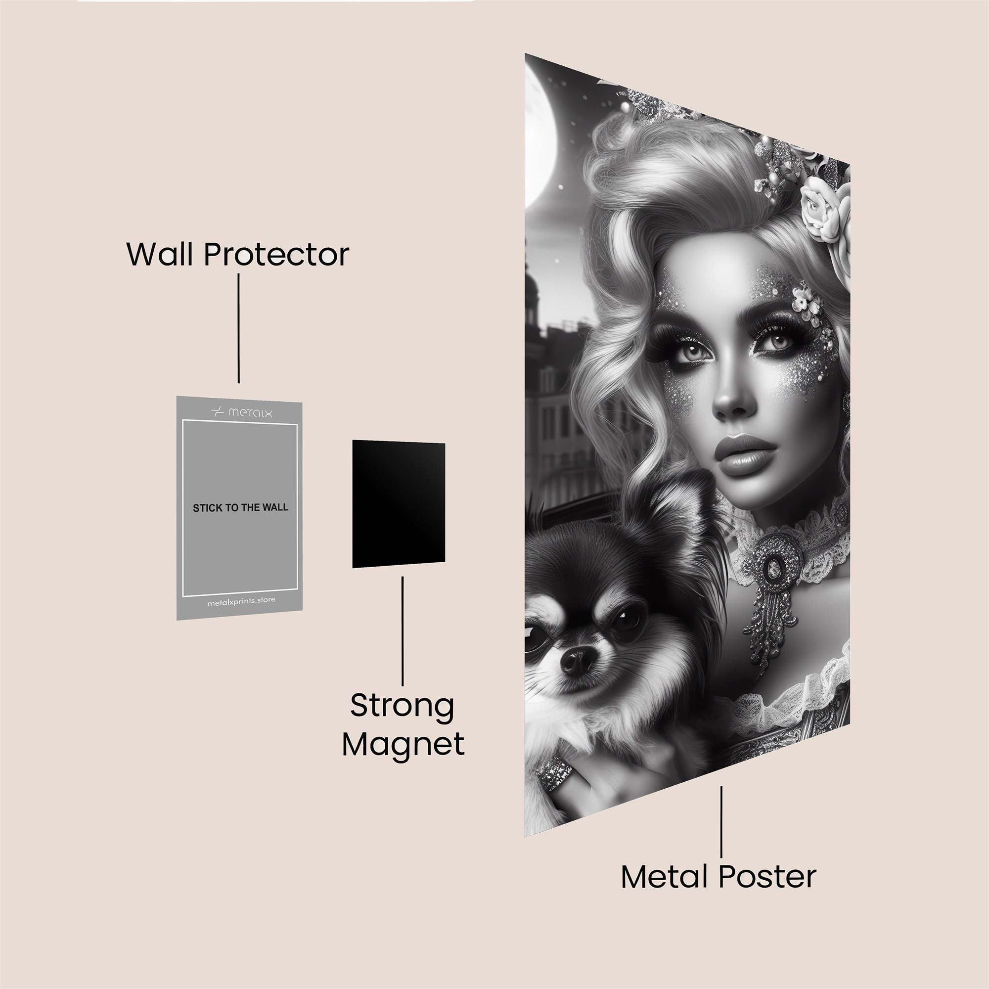 Moonlit Elegance Safe Wall Magnetic / M