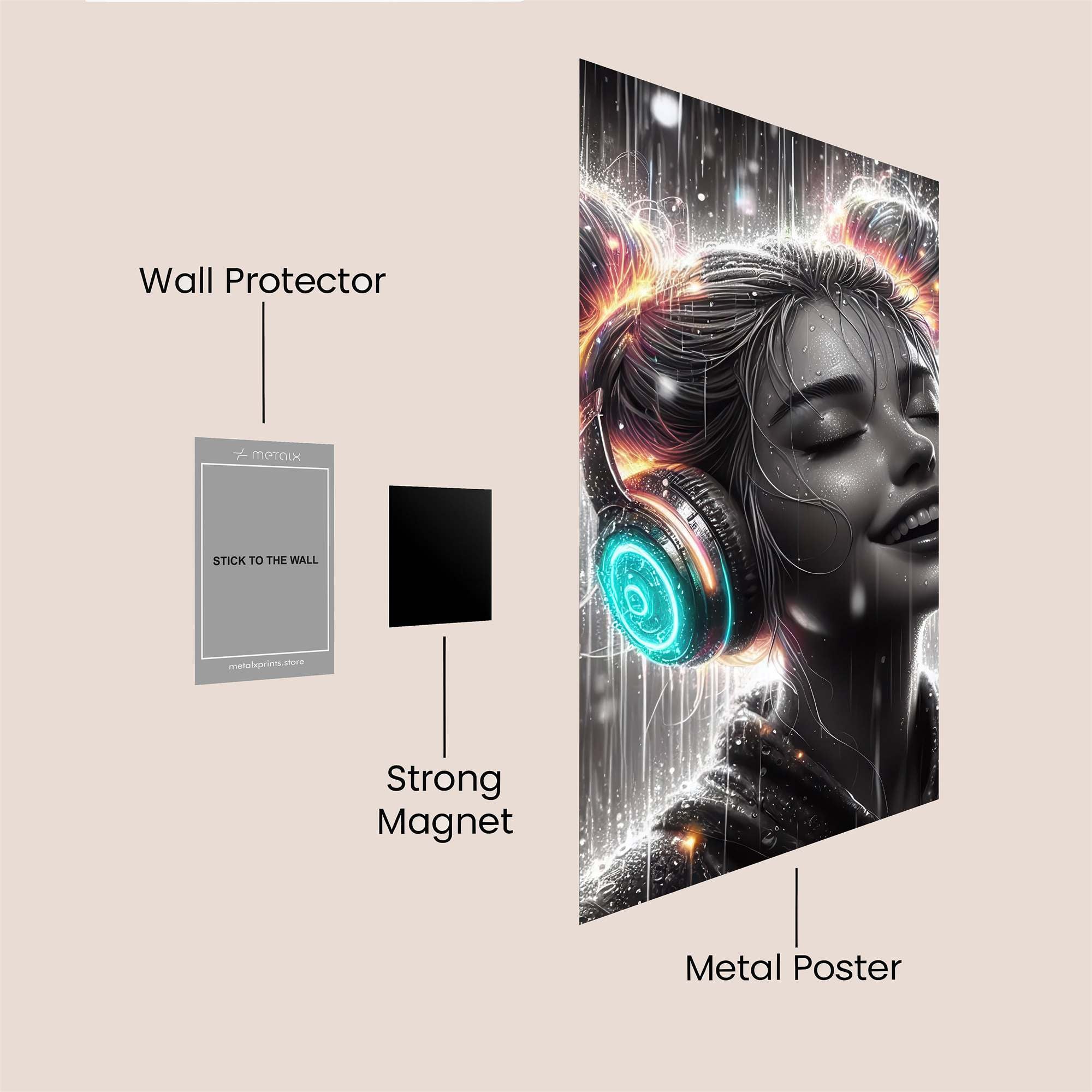 Rain Rapture Safe Wall Magnetic / M