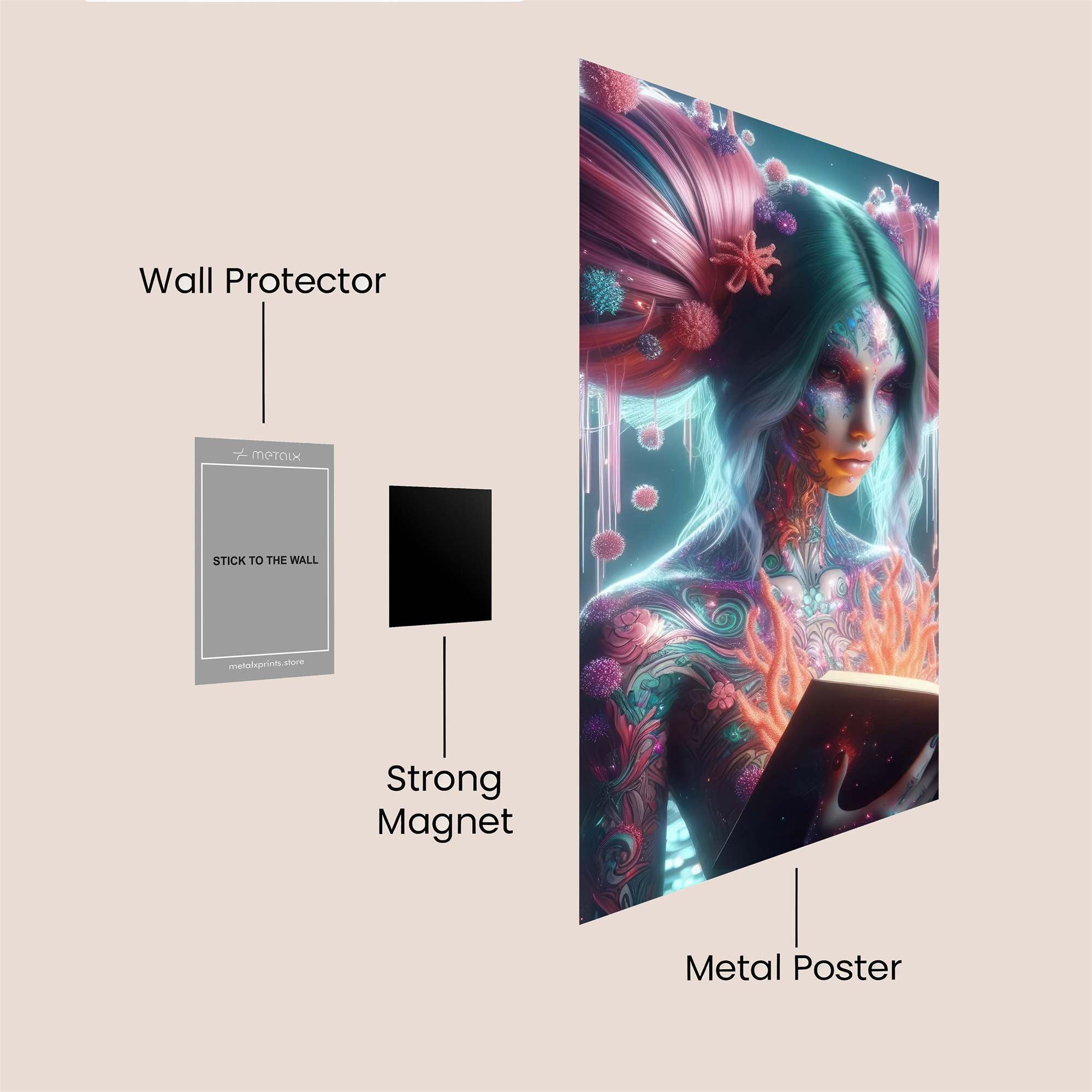 Coral Enchantress Safe Wall Magnetic / M