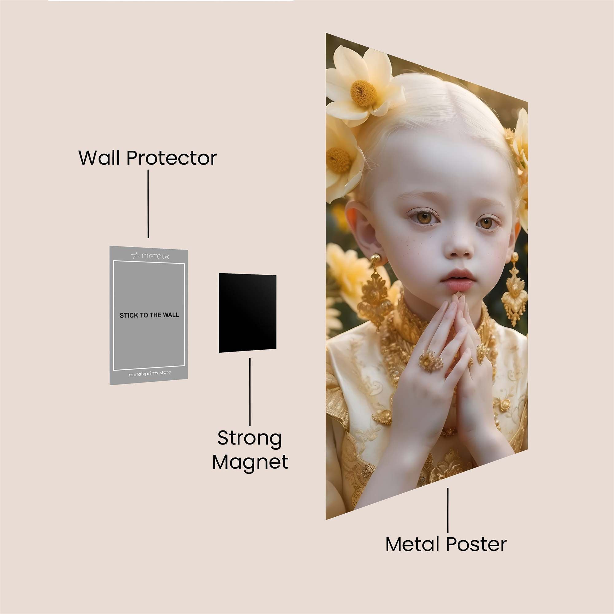 Golden Serenity Safe Wall Magnetic / M