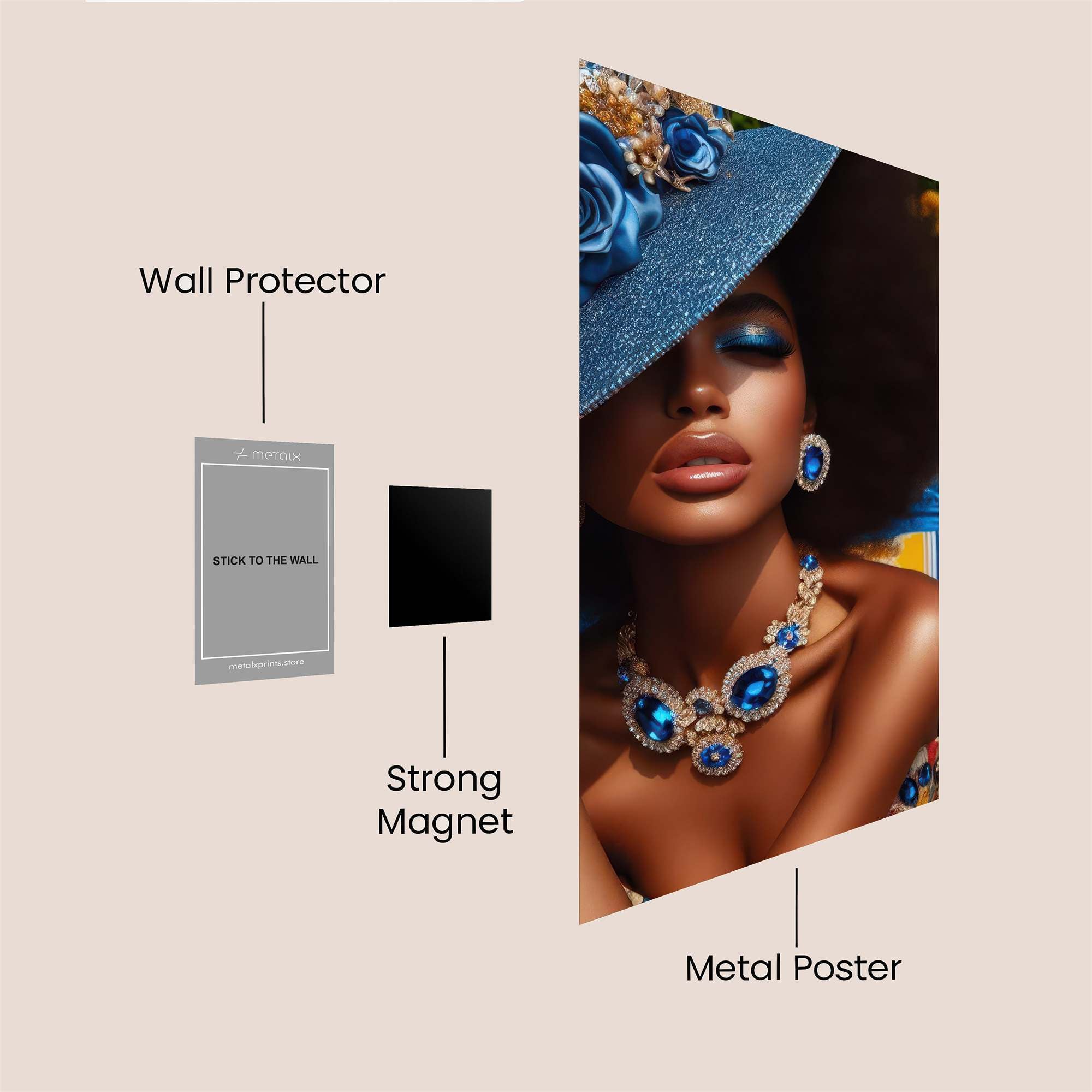 Blue Elegance Safe Wall Magnetic / M
