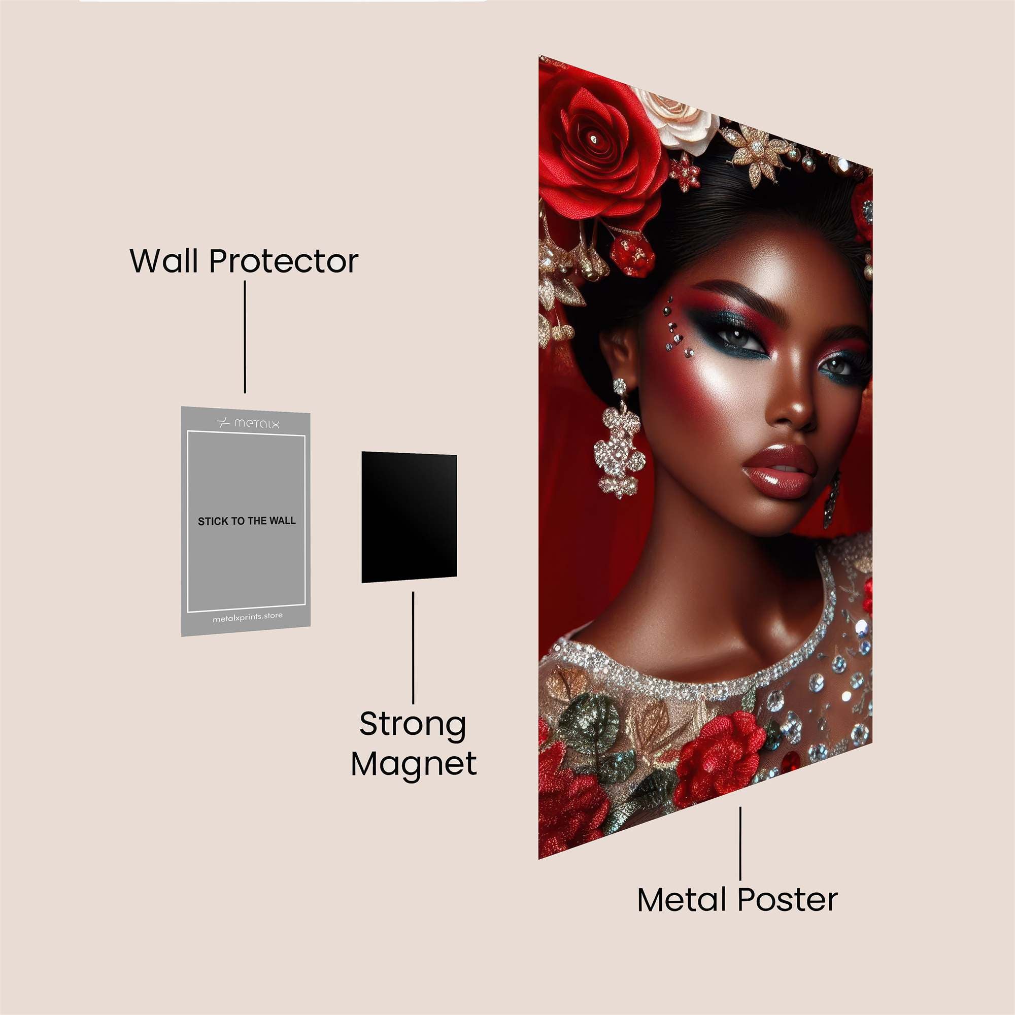 Rose Royalty Safe Wall Magnetic / M