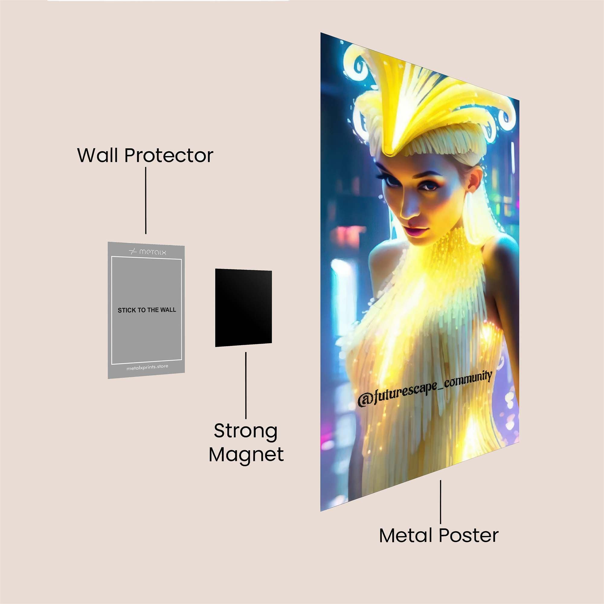 Fiery Elegance Safe Wall Magnetic / M