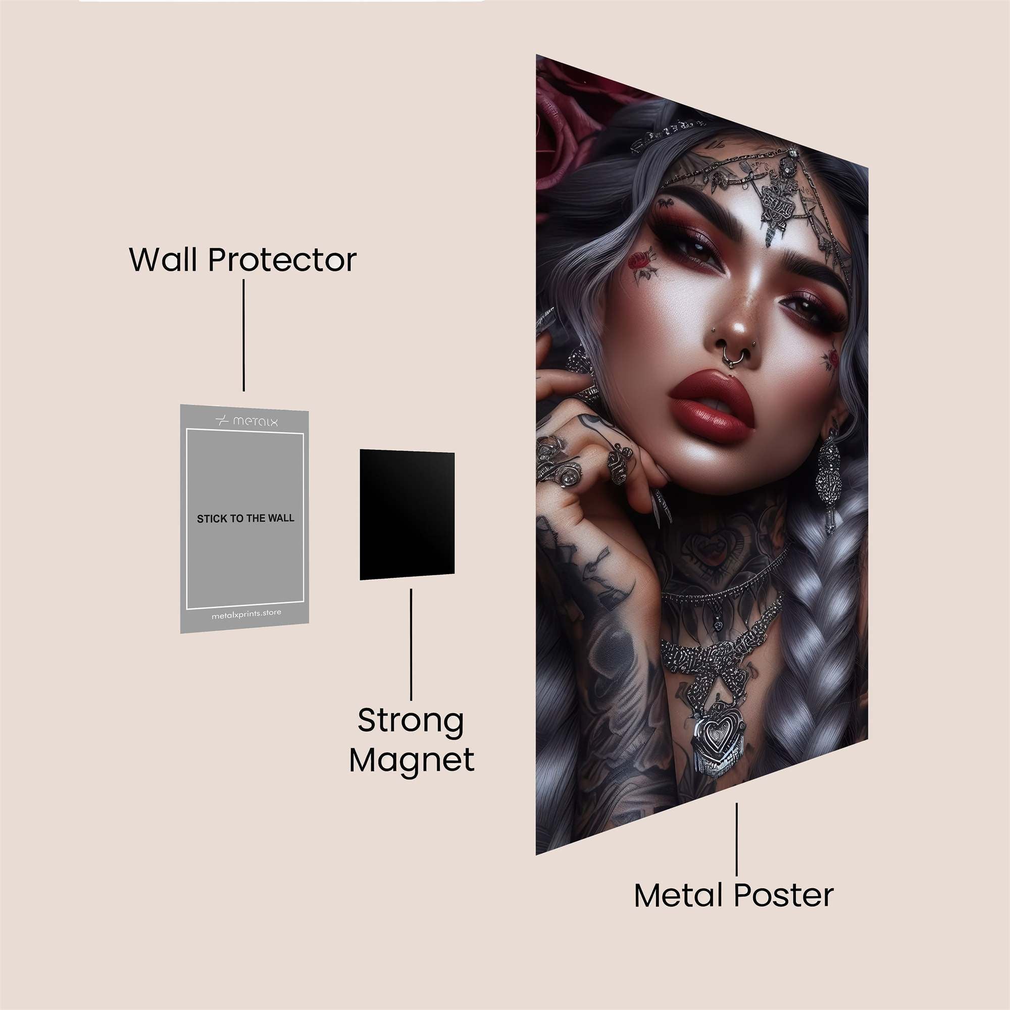 Rose Enigma Safe Wall Magnetic / M