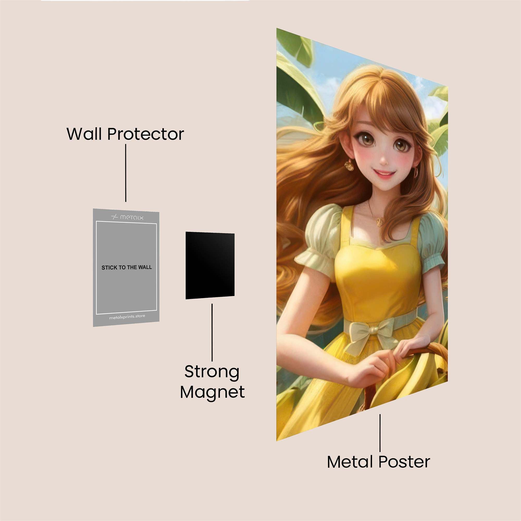 Banana Bliss Safe Wall Magnetic / M