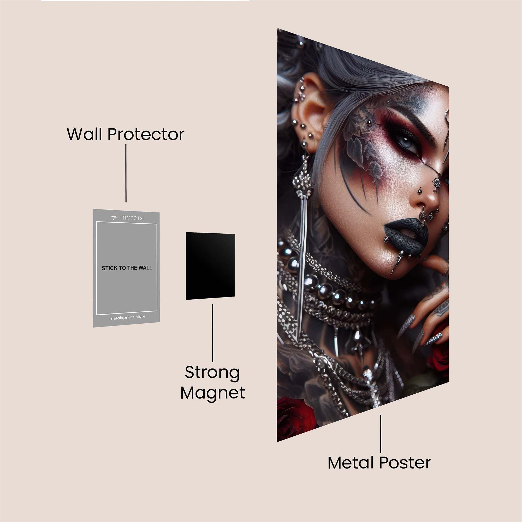 Gothic Enigma Safe Wall Magnetic / M