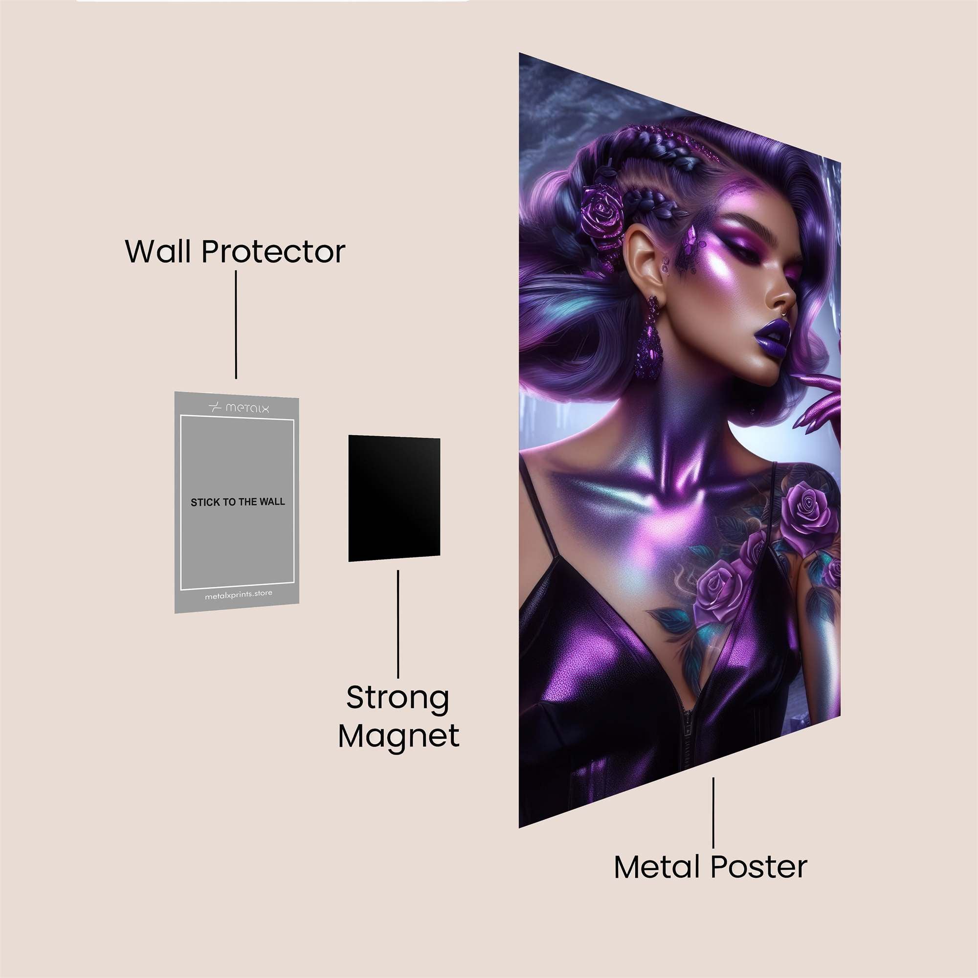 Amethyst Enigma Safe Wall Magnetic / M
