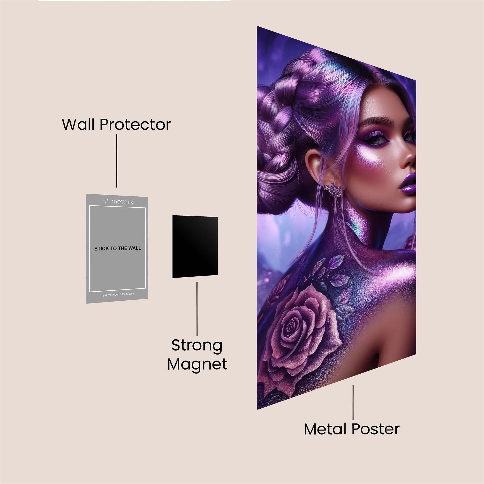 Amethyst Enchantress Safe Wall Magnetic / M
