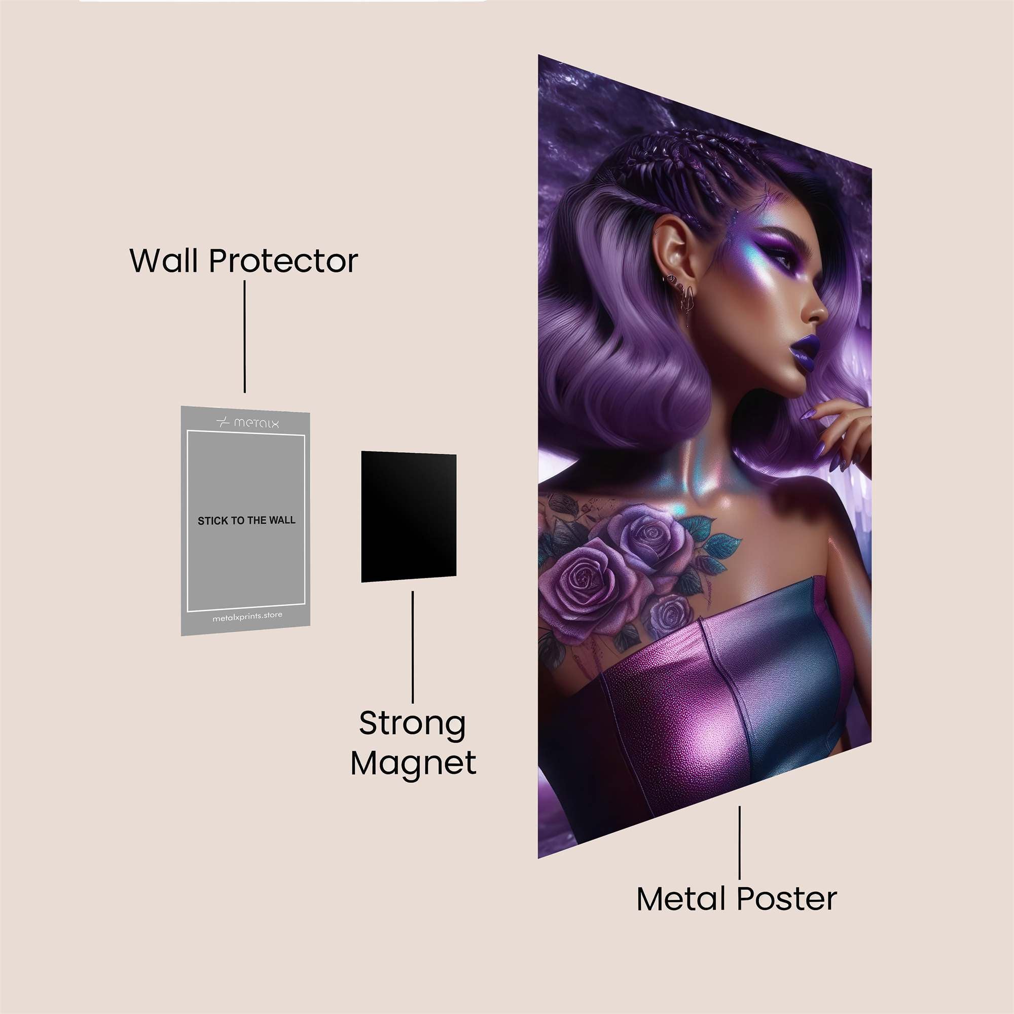 Amethyst Enigma Safe Wall Magnetic / M