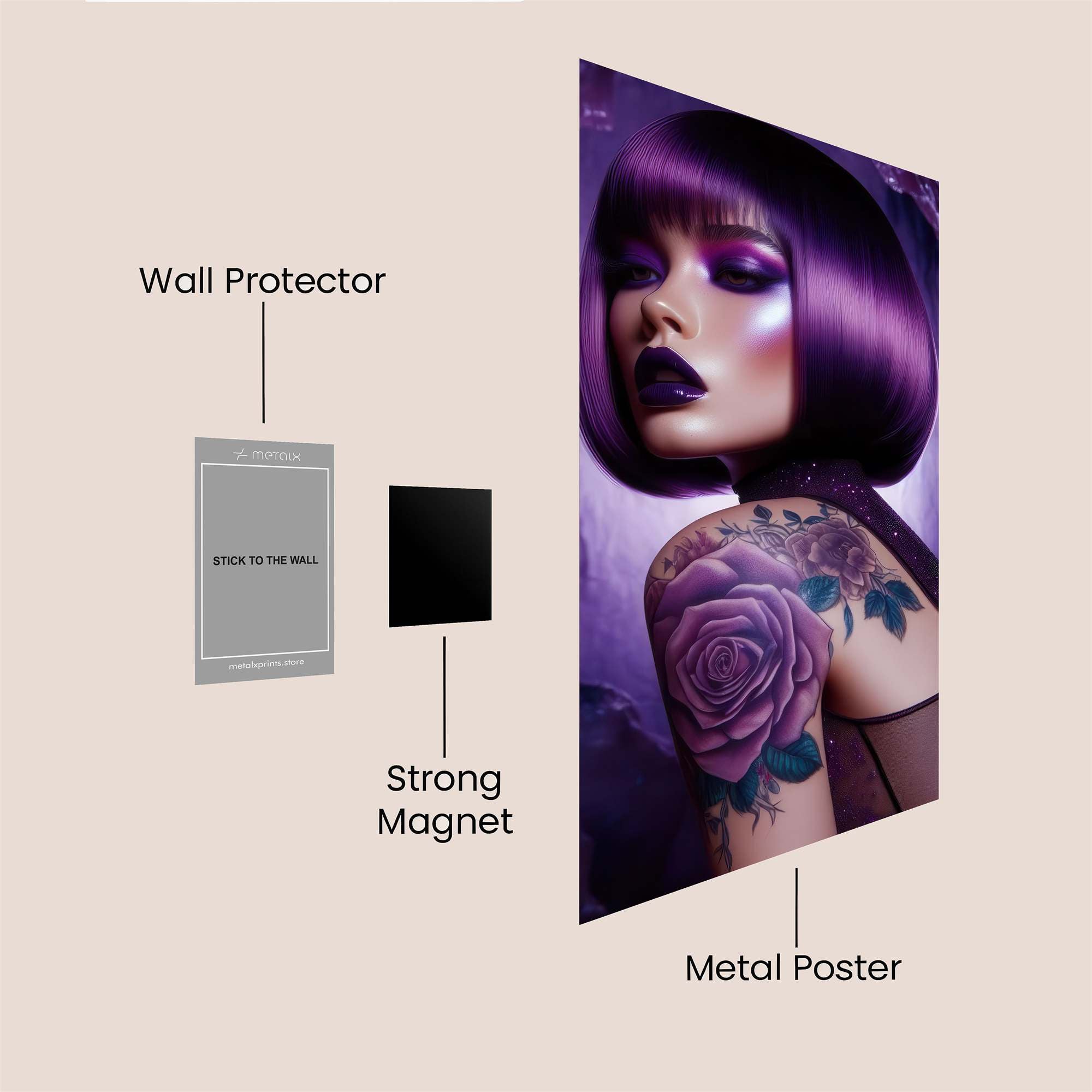 Amethyst Enigma Safe Wall Magnetic / M