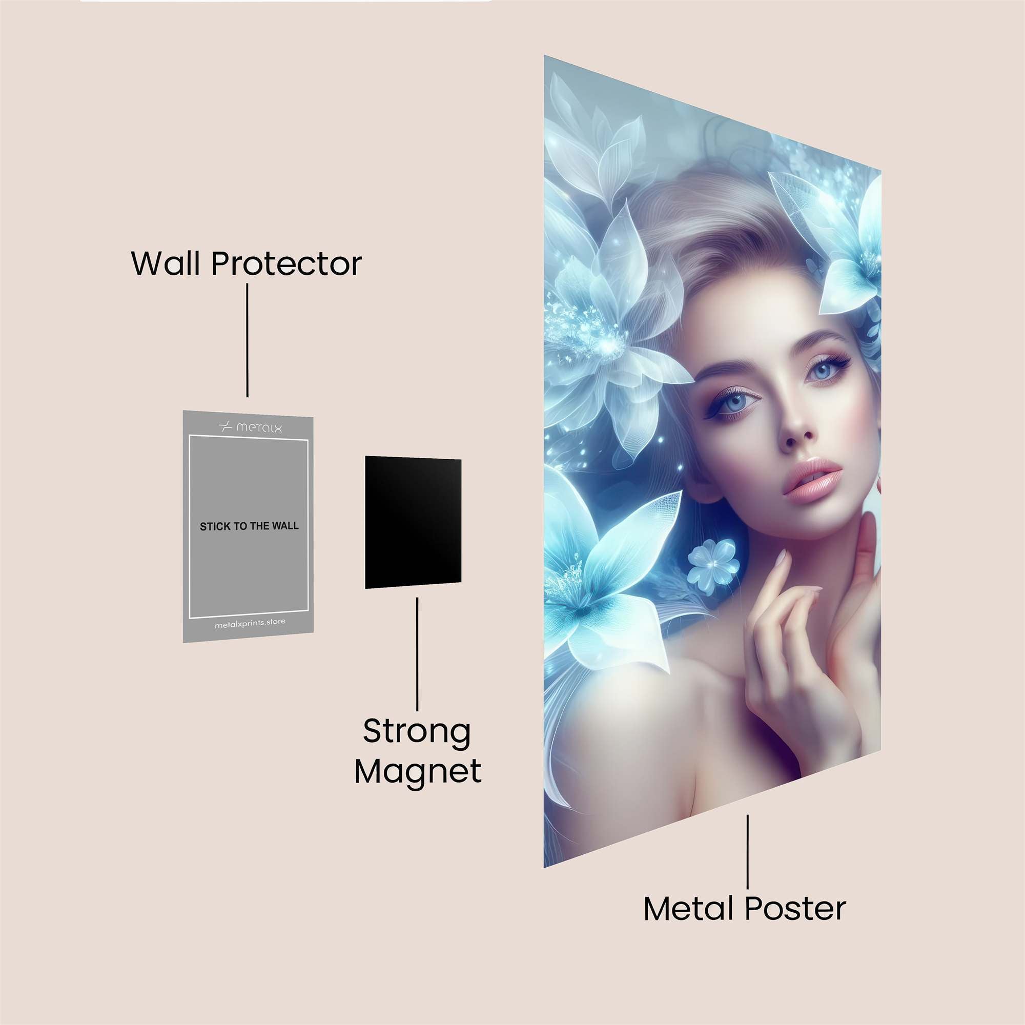 Floral Enchantment Safe Wall Magnetic / M