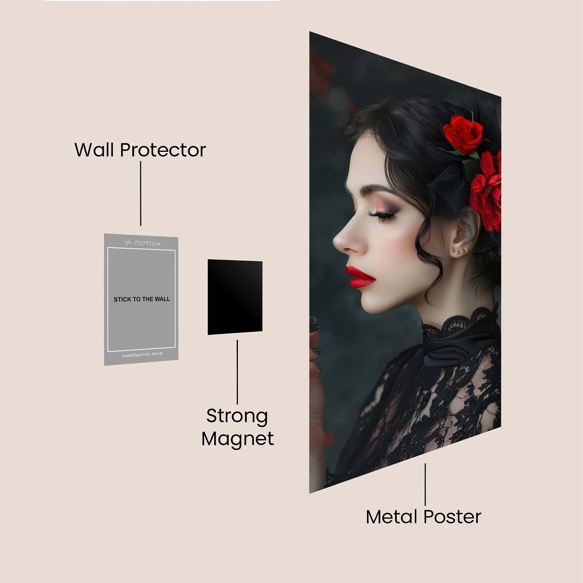Rose Enigma Safe Wall Magnetic / M